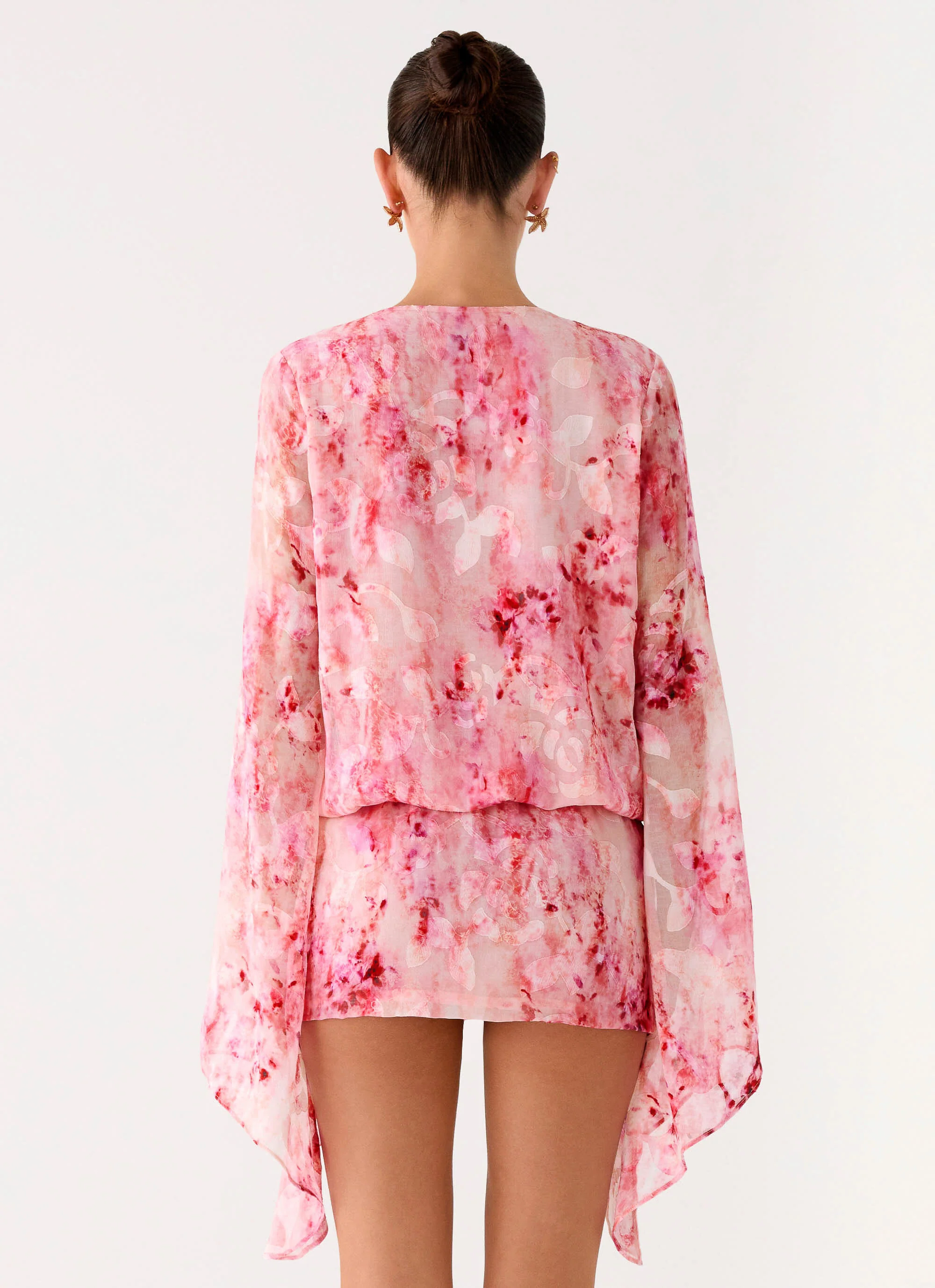 Junia Long Sleeve Mini Dress - Pink - Image 6