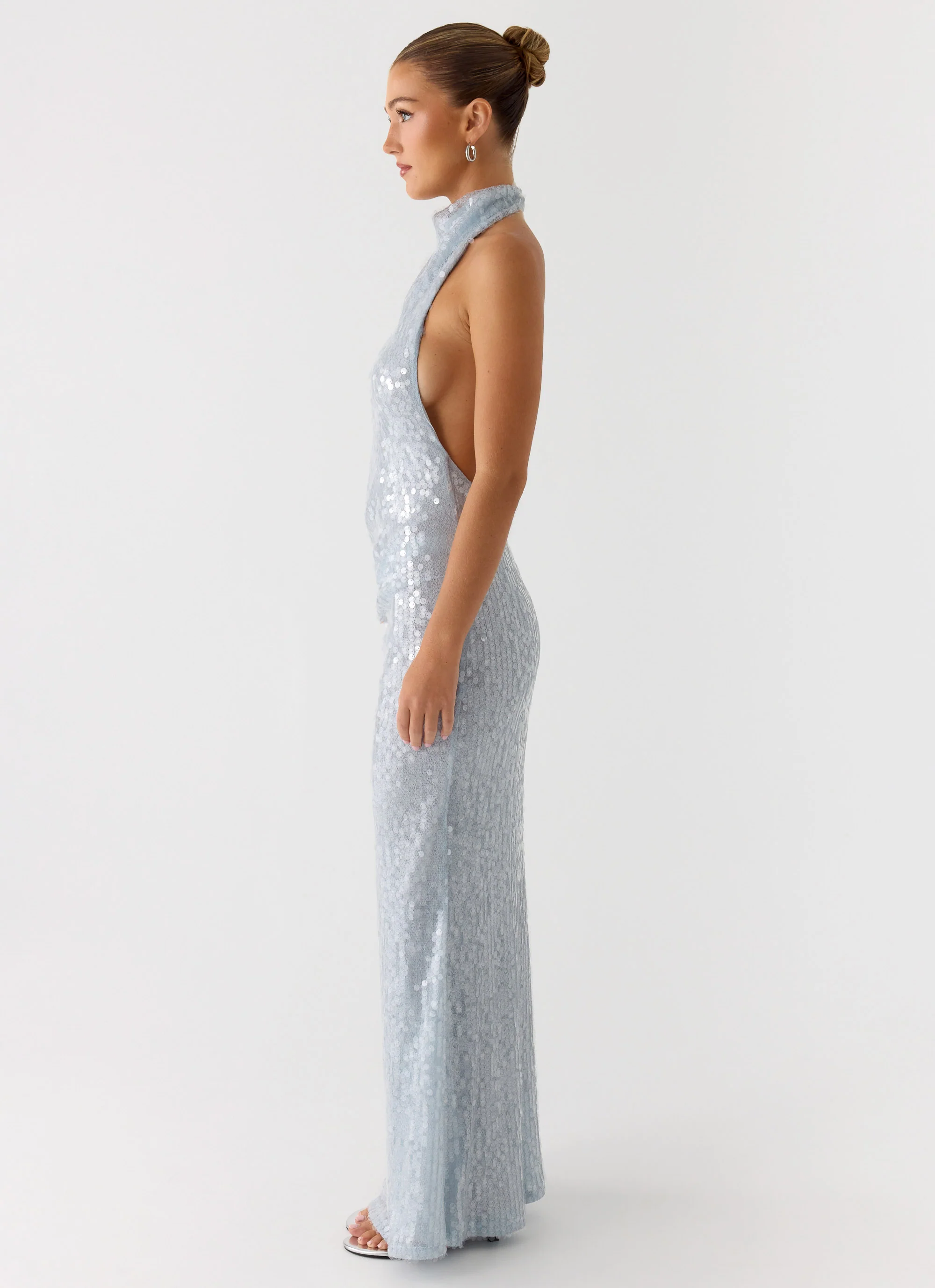 Kaida Sequin Maxi Dress - Misty Blue - Image 5