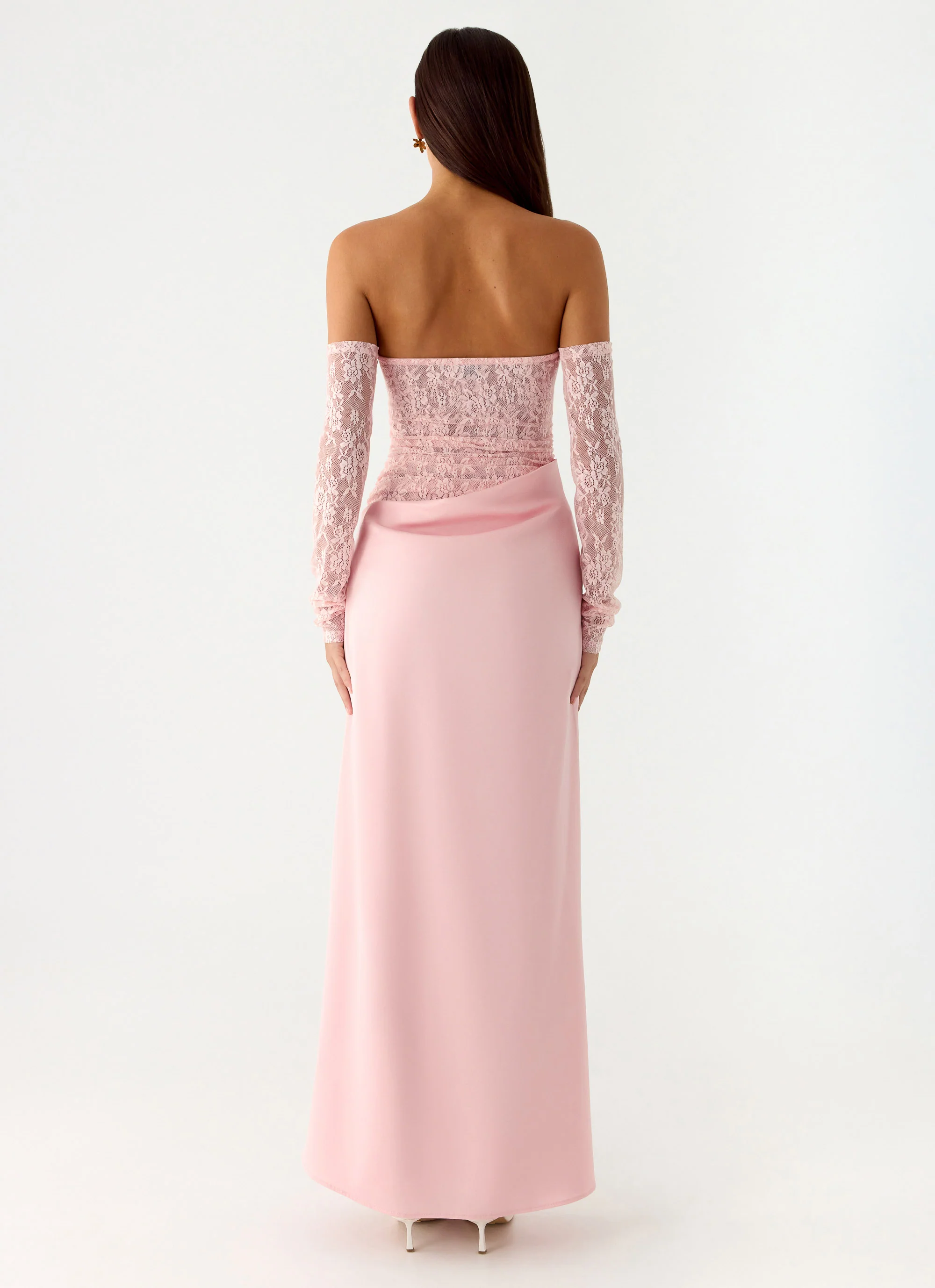 Kaina Off Shoulder Maxi Dress - Pink - Image 3