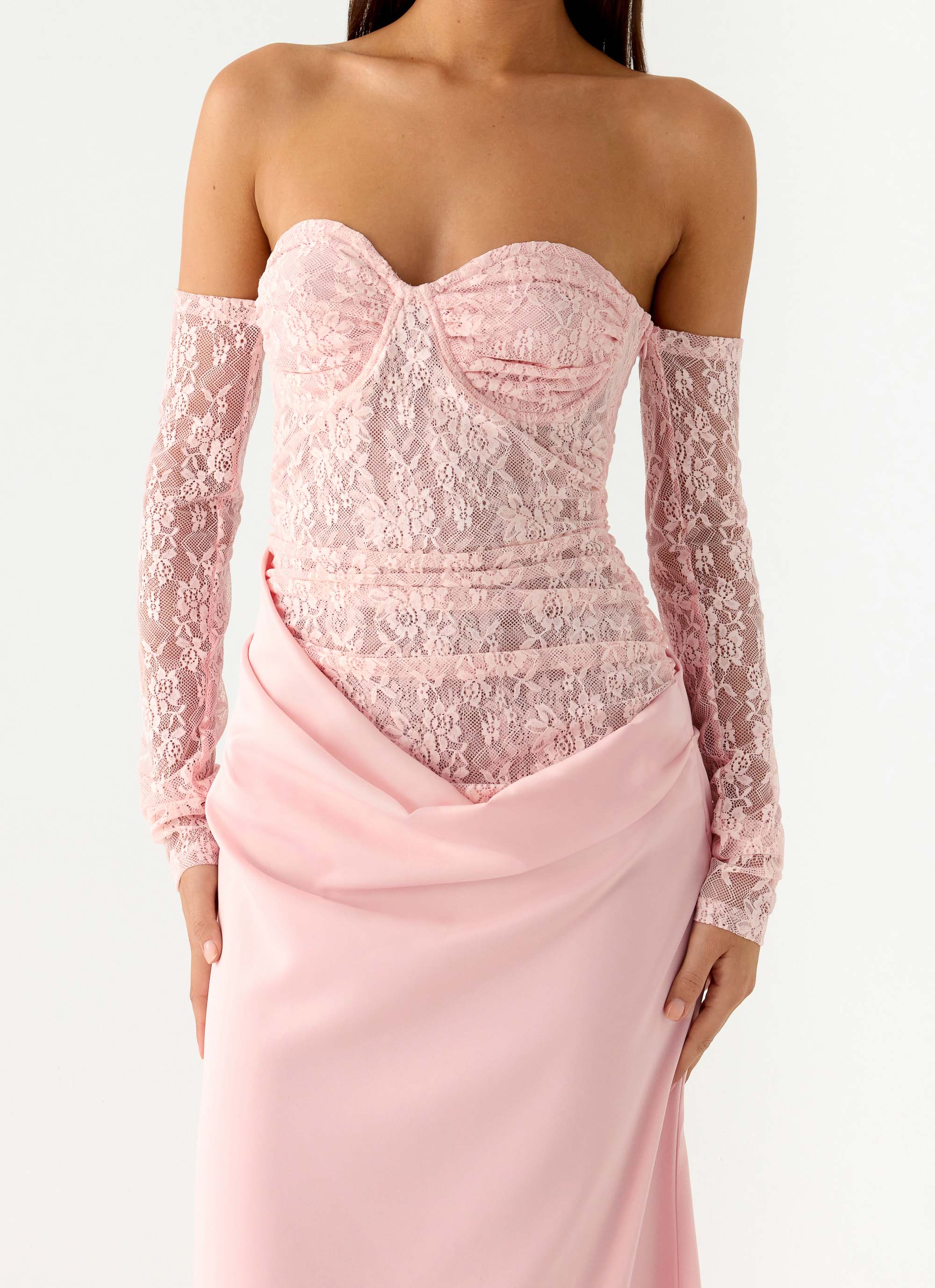 Kaina Off Shoulder Maxi Dress - Pink - Image 5