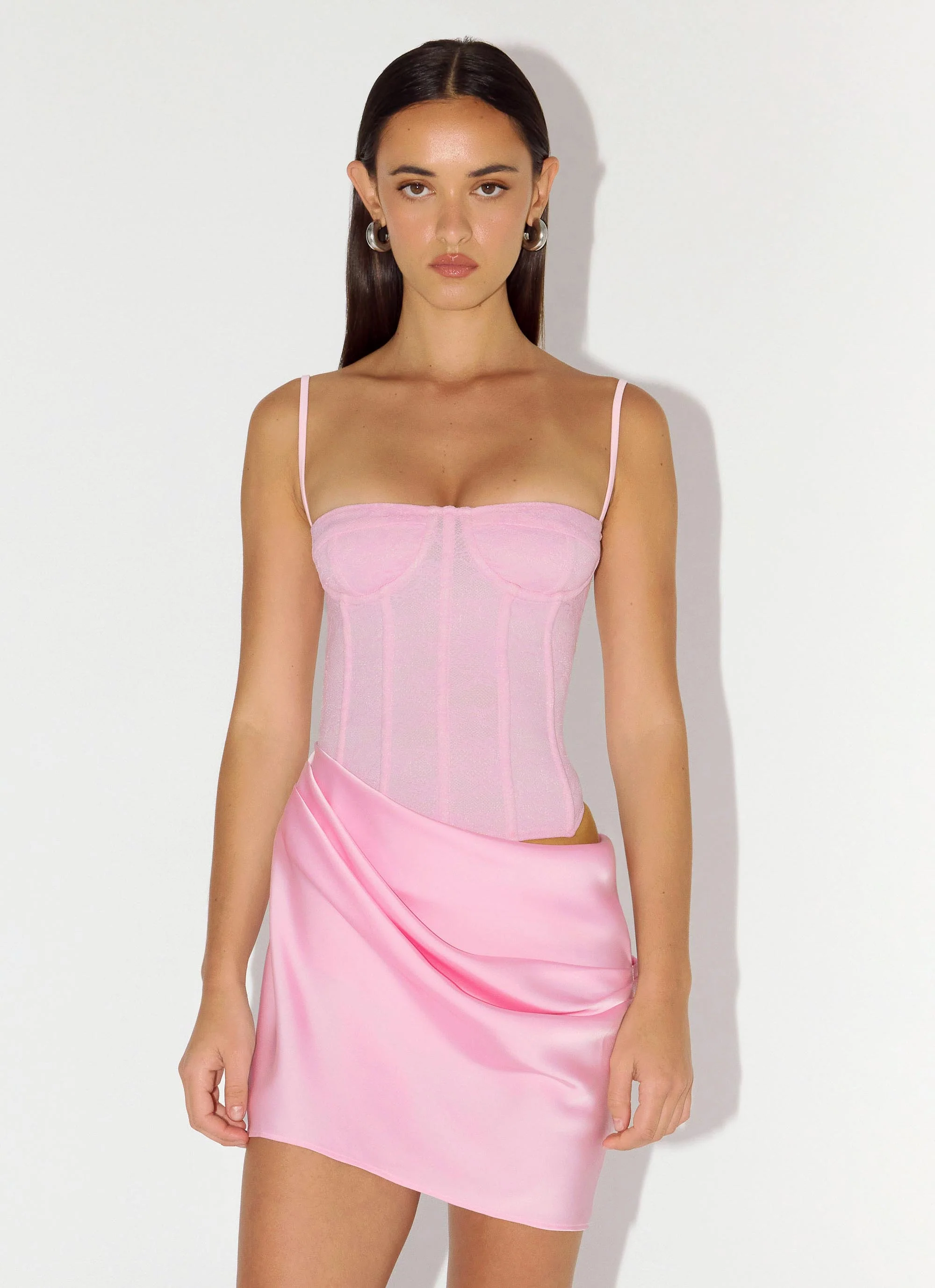 Kalila Corset Mini Dress - Pink - Image 6
