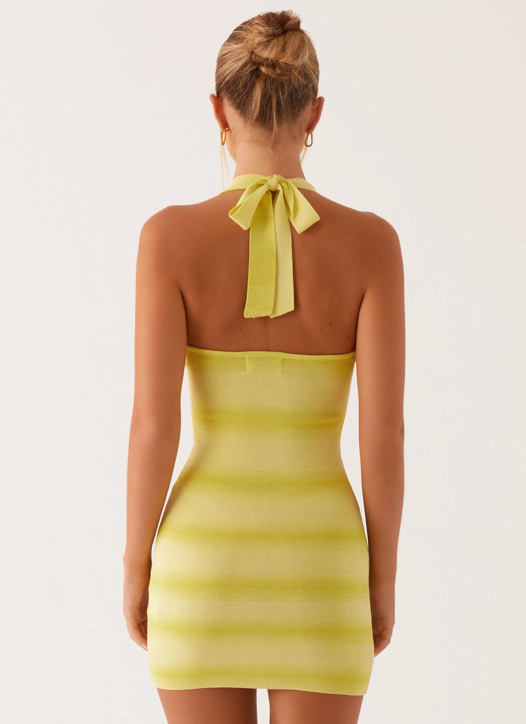 Kallie Knit Mini Dress - Yellow - Image 4