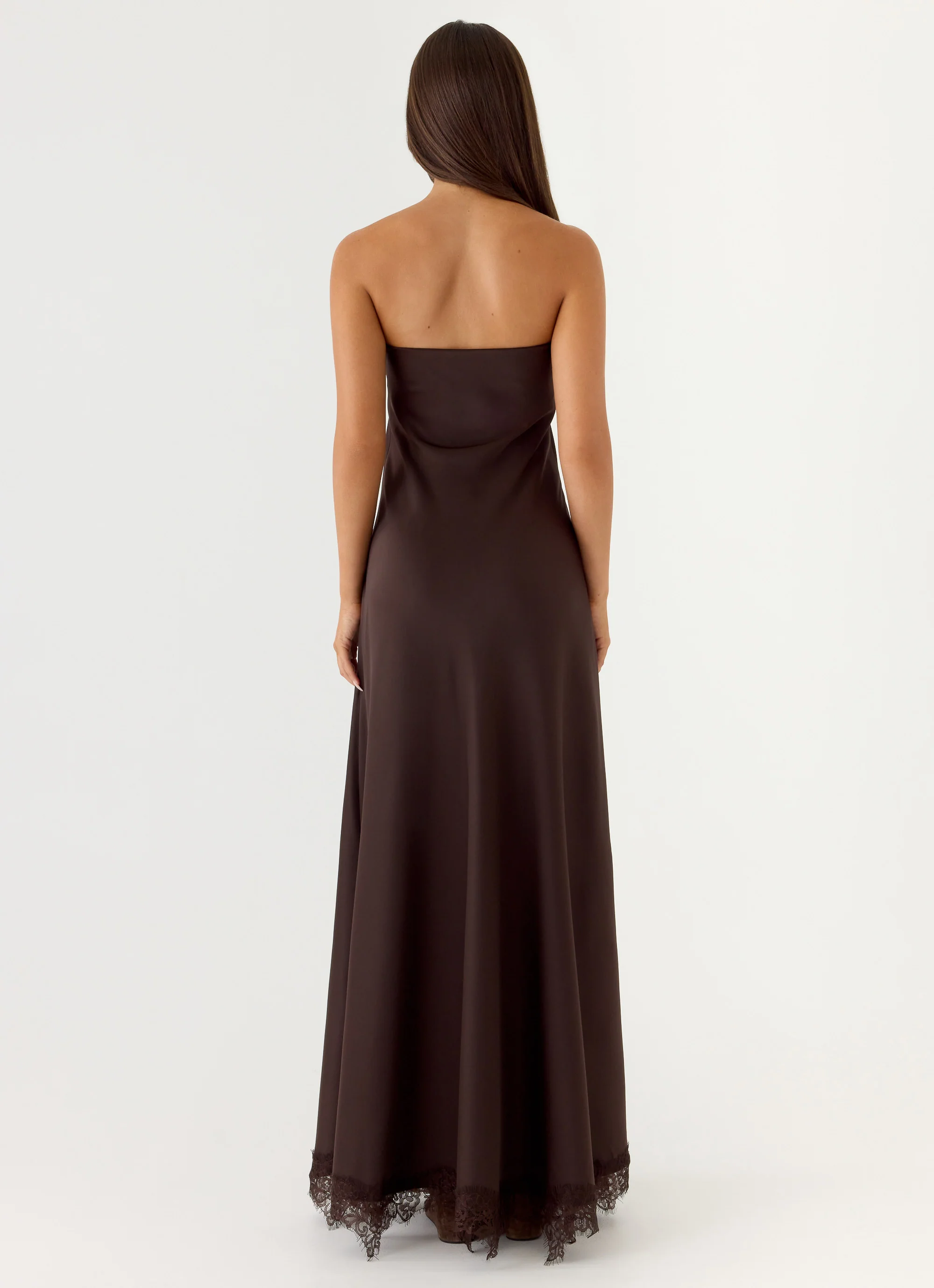 Kayleigh Strapless Maxi Dress - Chocolate Torte - Image 3