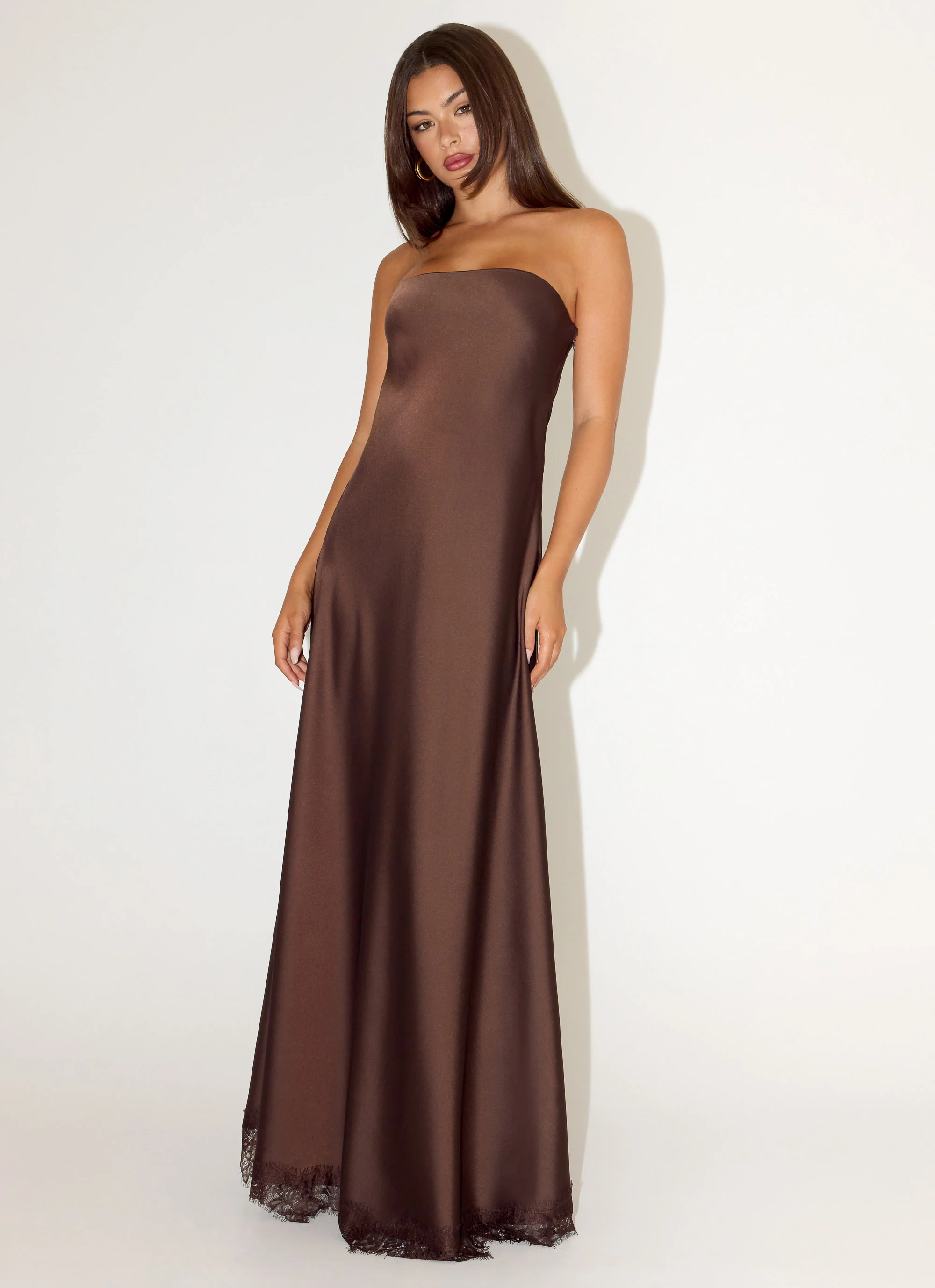 Kayleigh Strapless Maxi Dress - Chocolate Torte - Image 5