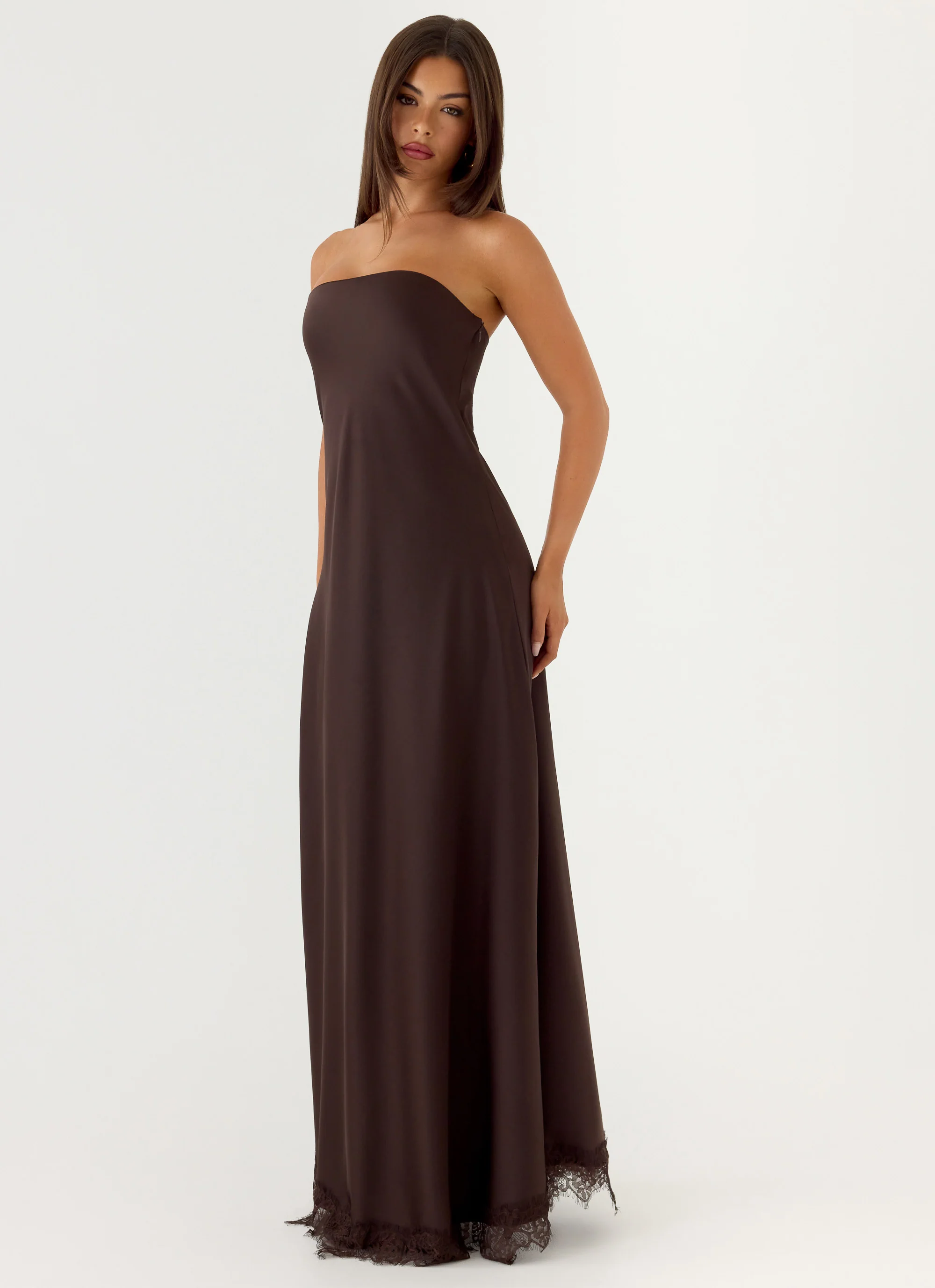 Kayleigh Strapless Maxi Dress - Chocolate Torte - Image 6