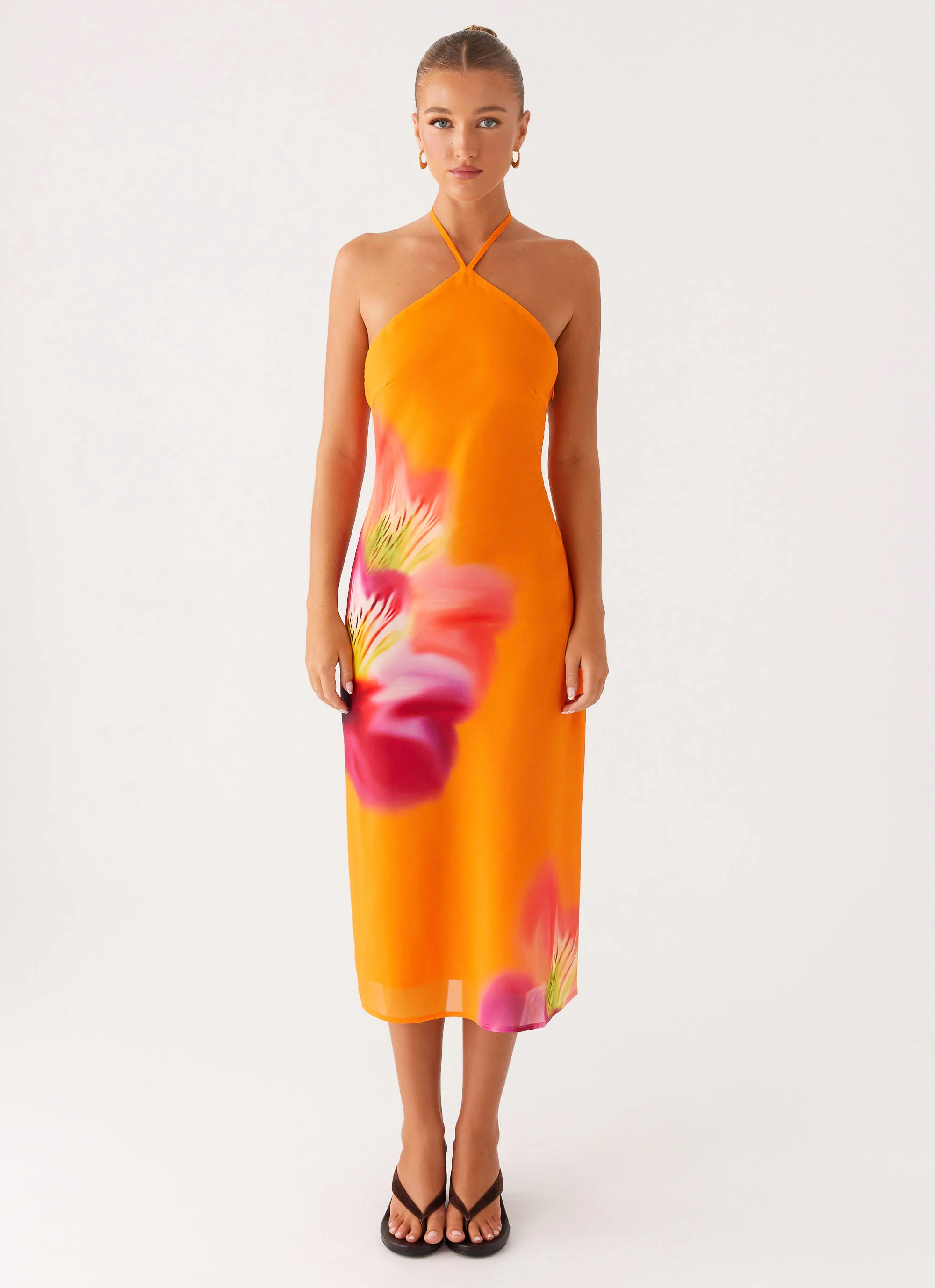 Kea Midi Dress - Orange Tropical - Image 3