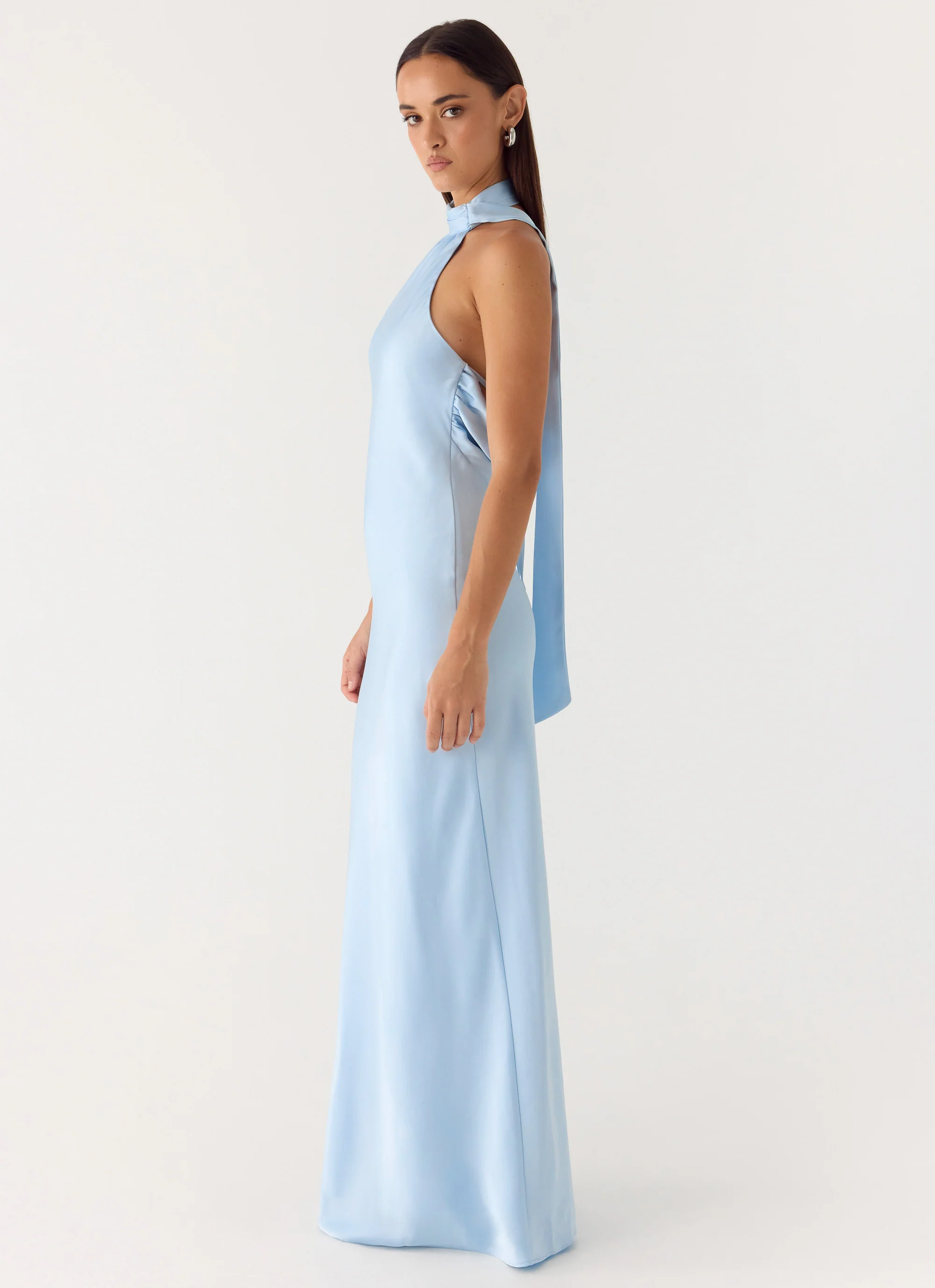 Keena Scarf Maxi Dress - Blue - Image 2