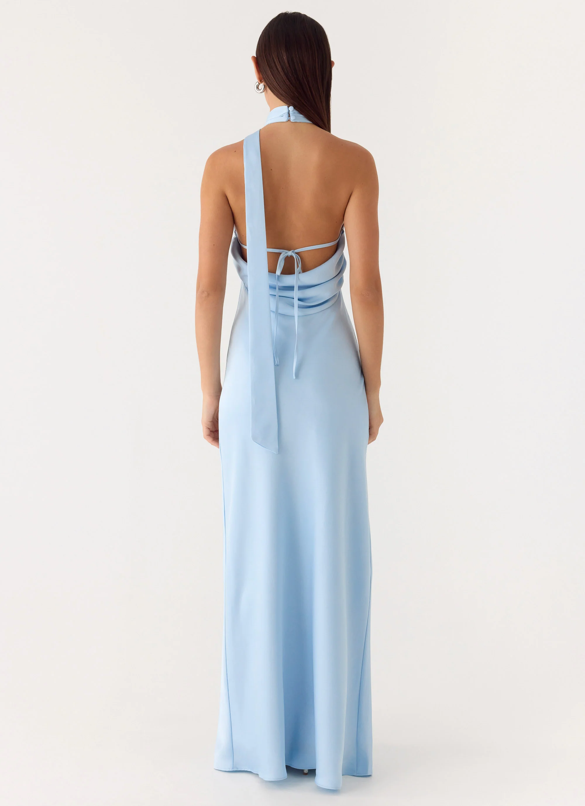 Keena Scarf Maxi Dress - Blue - Image 3