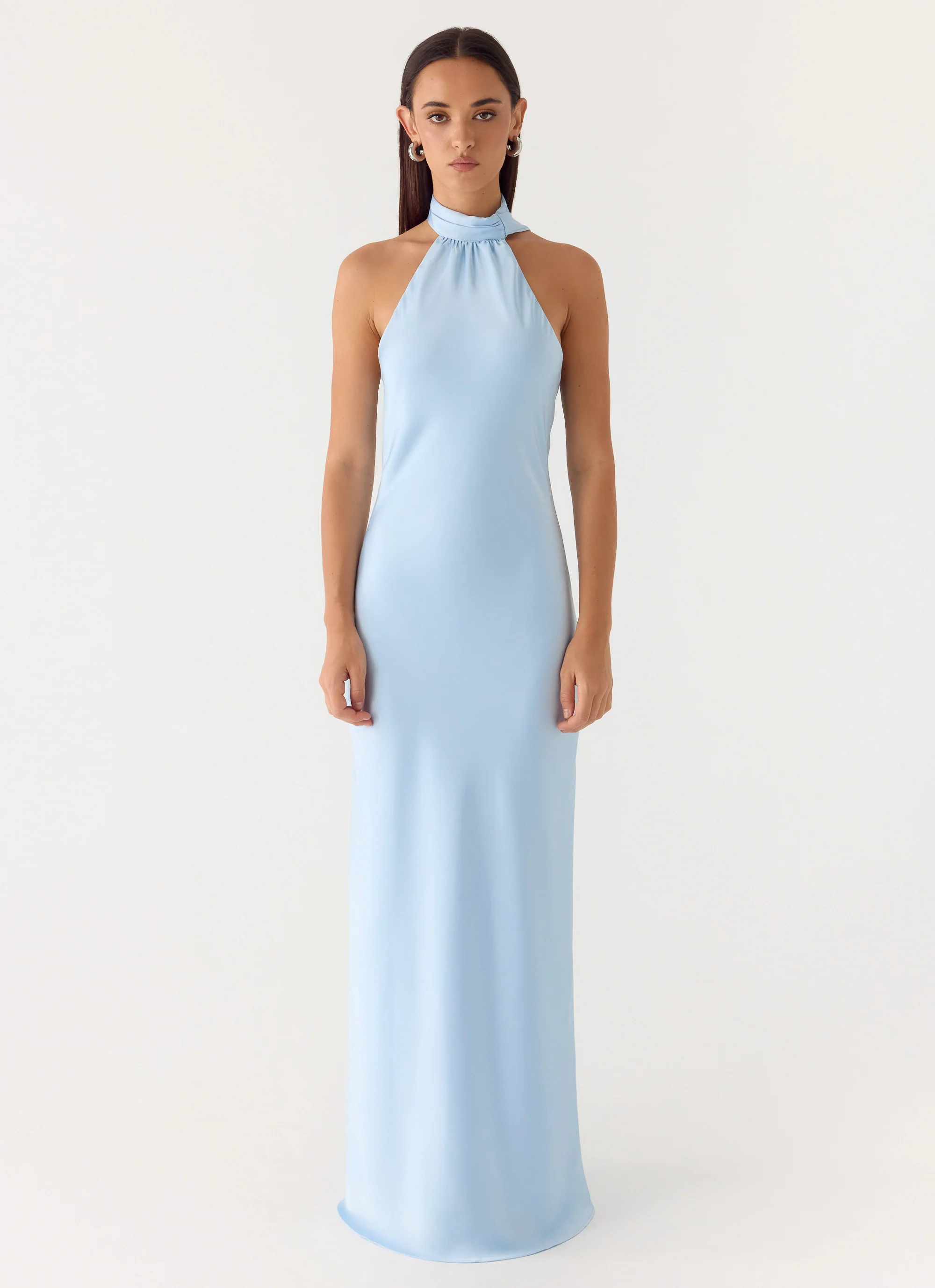 Keena Scarf Maxi Dress - Blue - Image 4