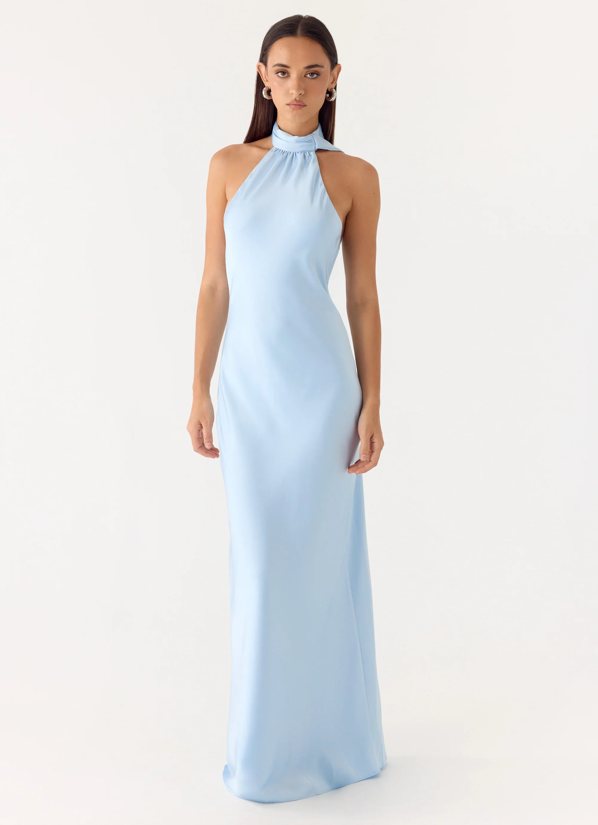 Keena Scarf Maxi Dress - Blue - Image 6