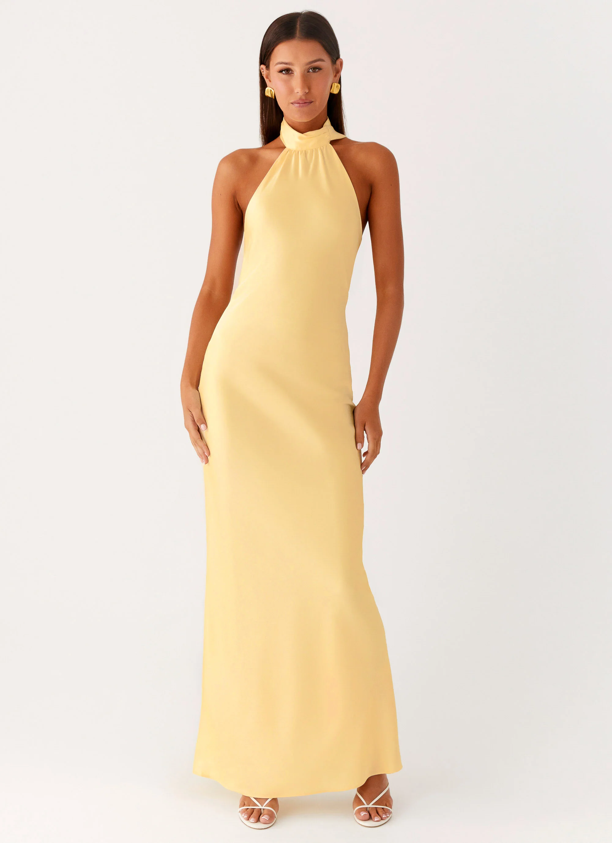 Keena Scarf Maxi Dress - Lemon - Image 4