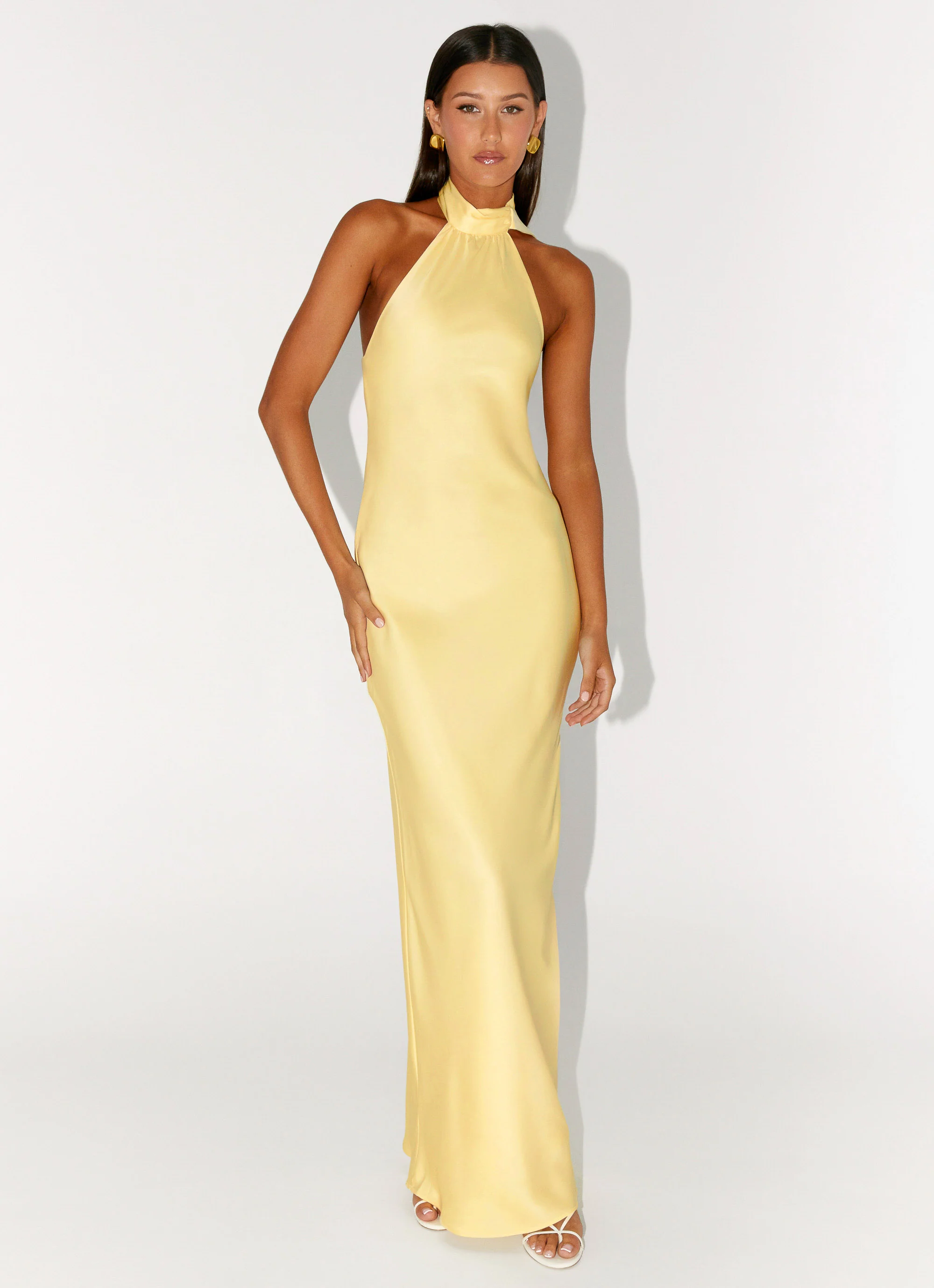 Keena Scarf Maxi Dress - Lemon - Image 6