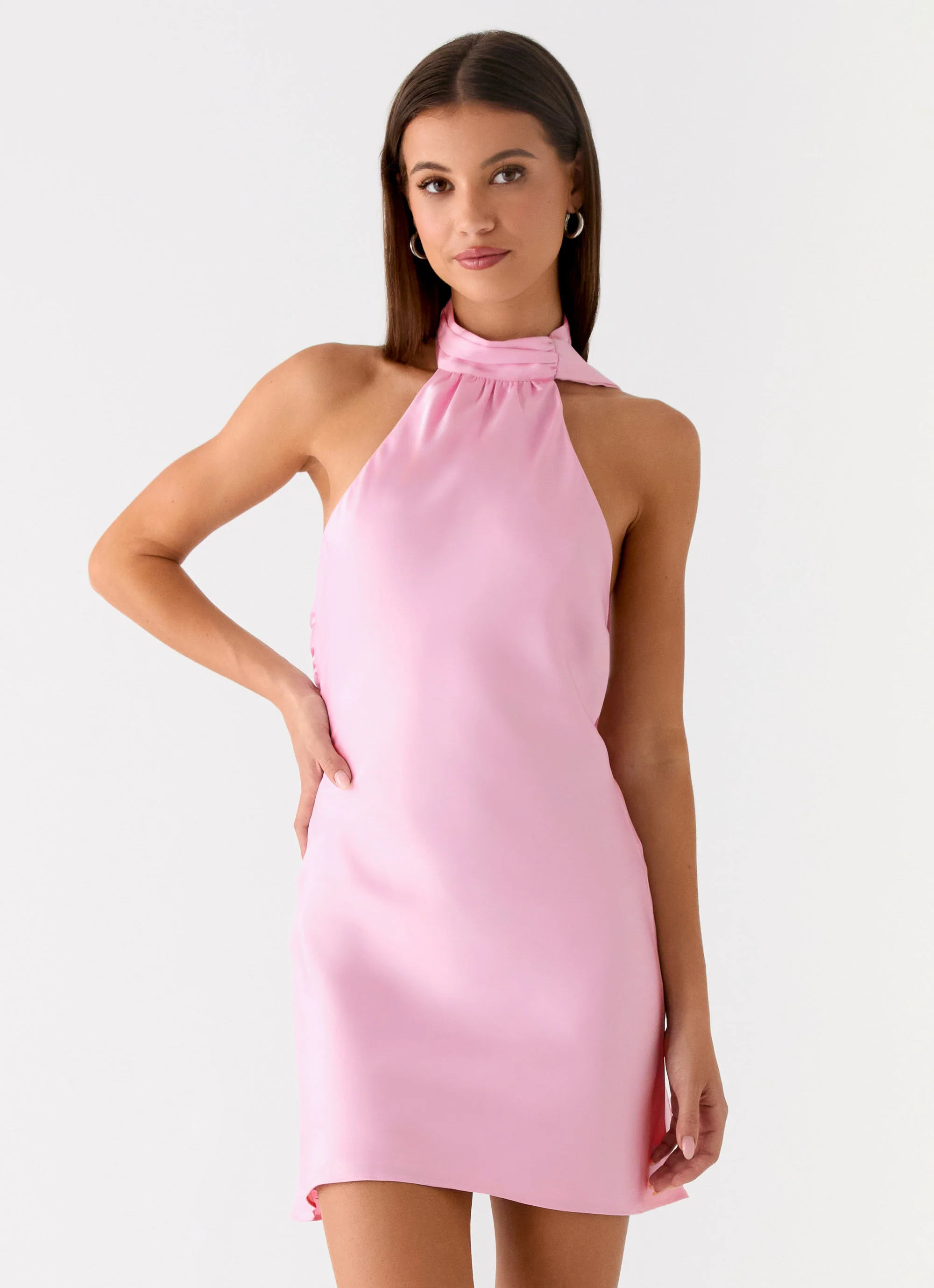 Keena Scarf Mini Dress - Pink - Image 6
