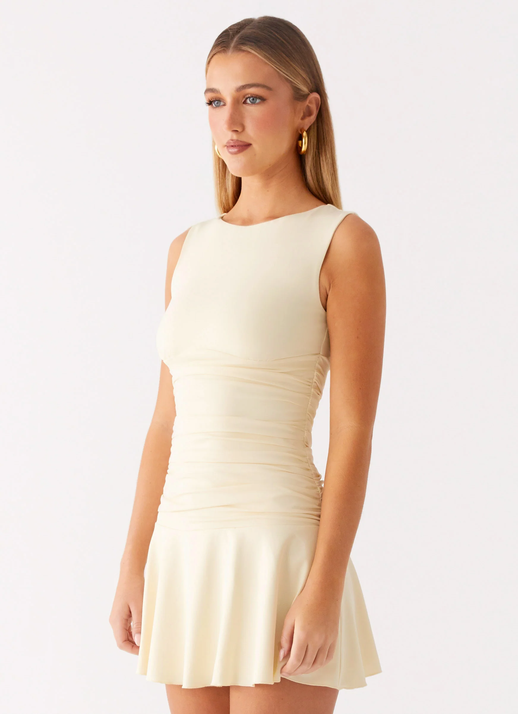 Kelda Mini Dress - Yellow - Image 3