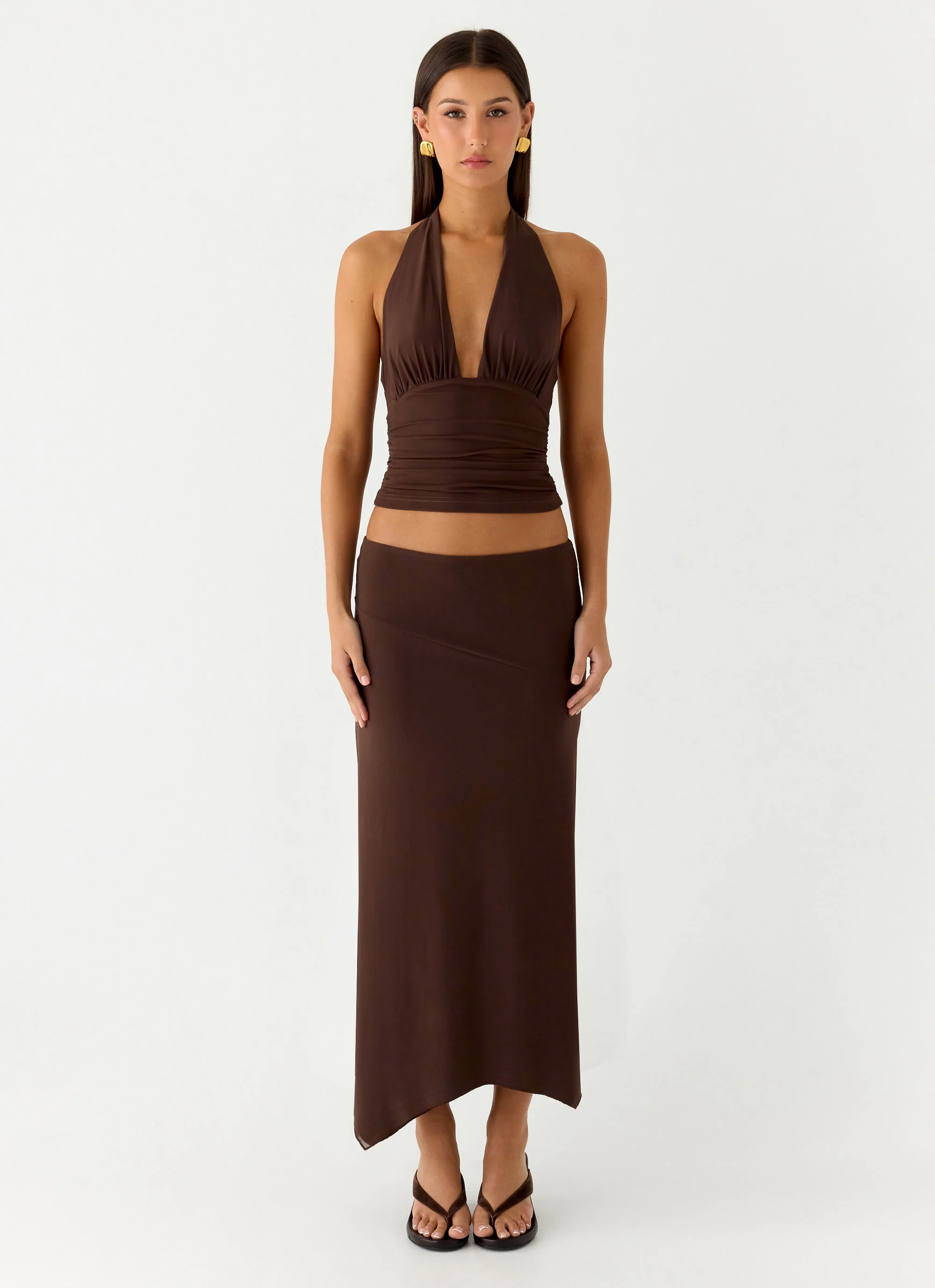 Kerrie Halter Top - Chocolate - Image 2