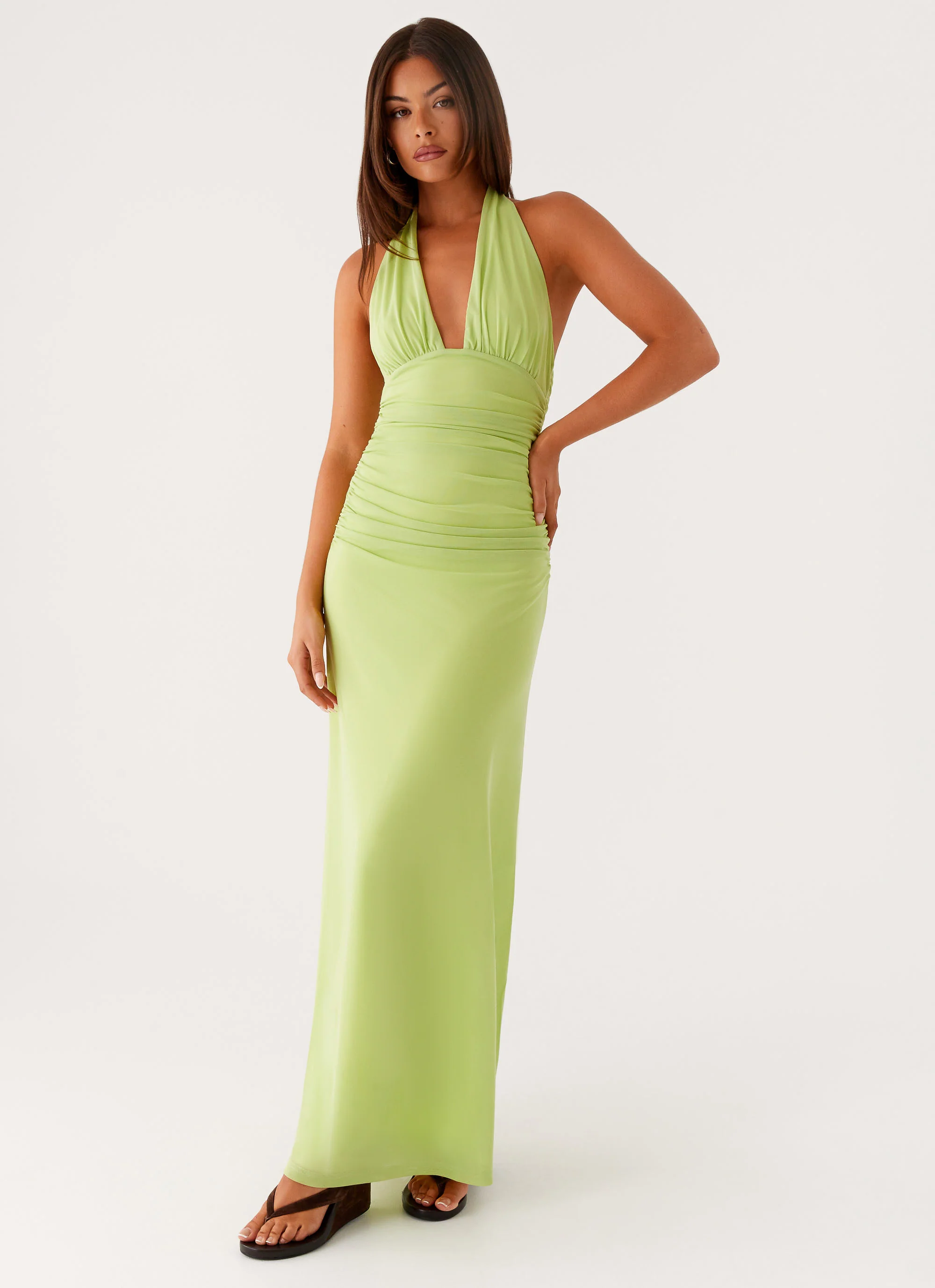 Kerrie Maxi Dress - Lime - Image 2