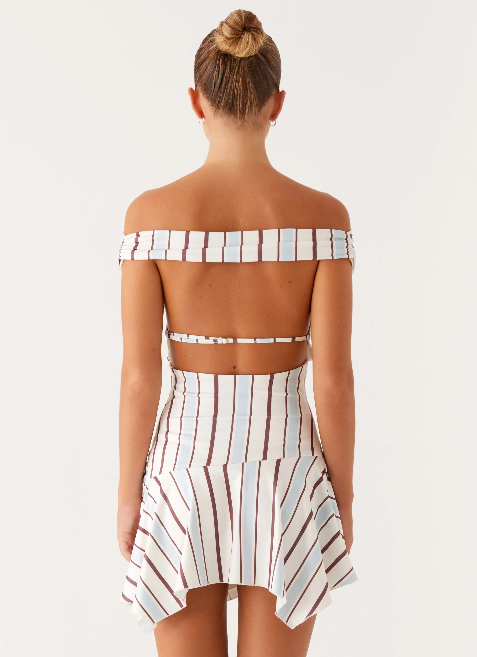 Kirby Mini Dress - Blue Stripe - Image 4