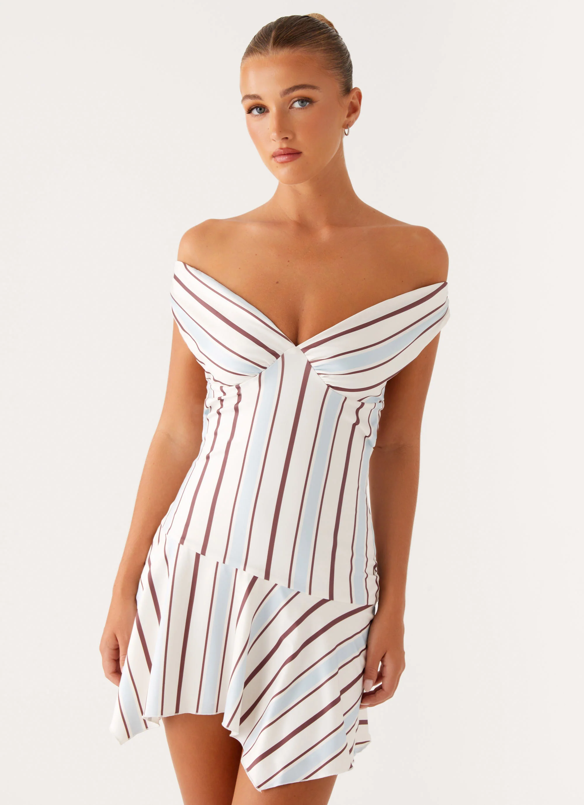 Kirby Mini Dress - Blue Stripe - Image 5