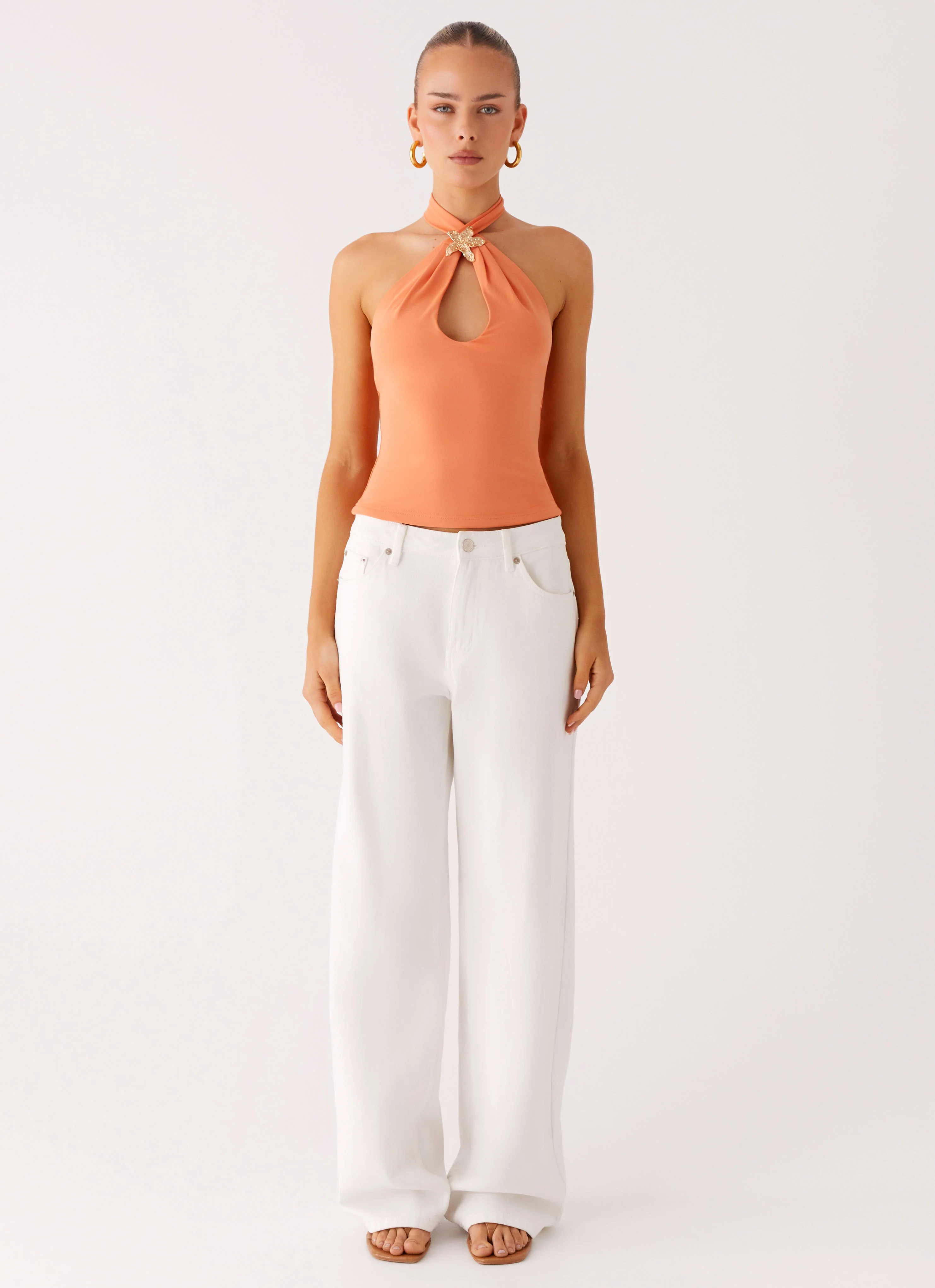 Kirra Halter Top - Peach - Image 2