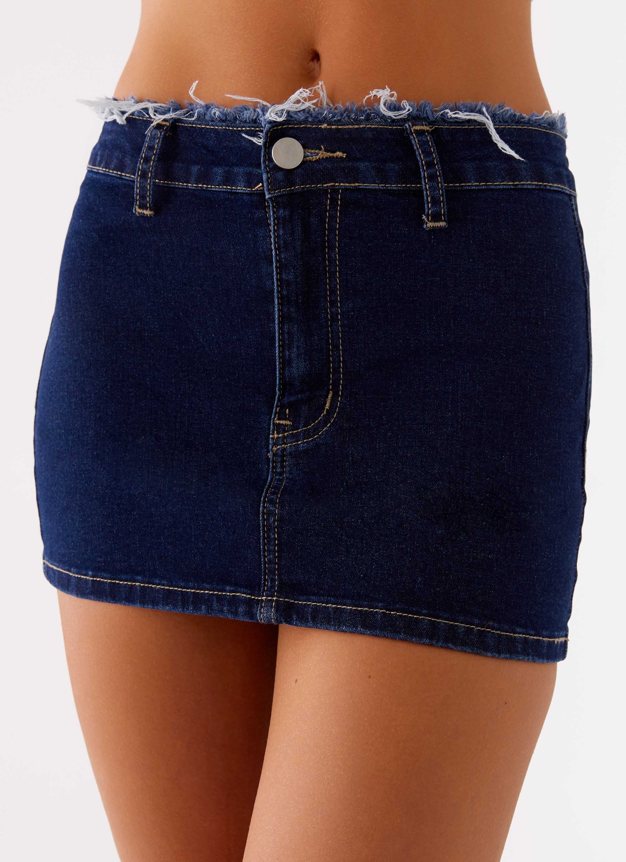 Kirryn Micro Skirt - Raw Blue - Image 5