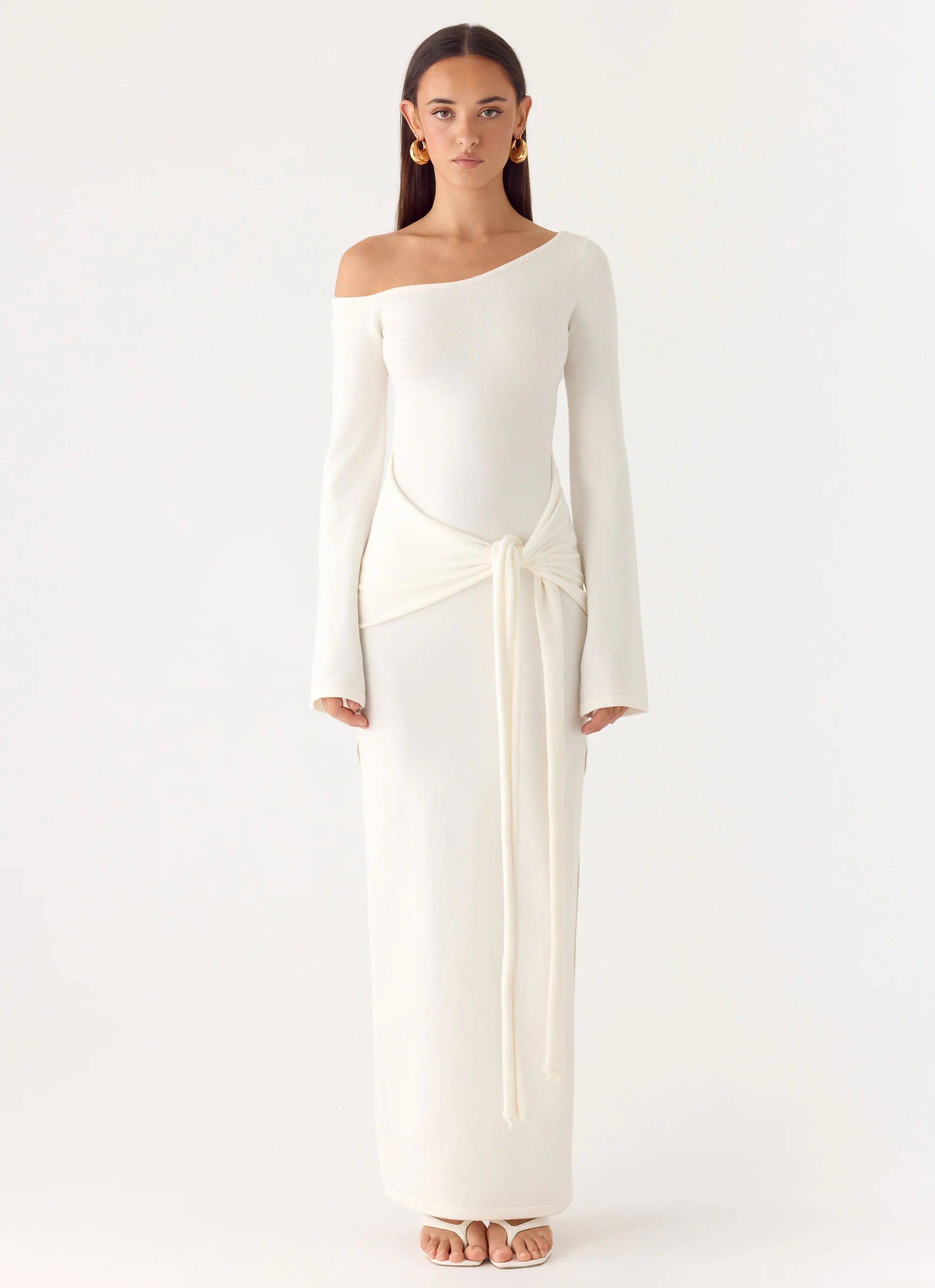 Kova Knit Maxi Dress - White - Image 2