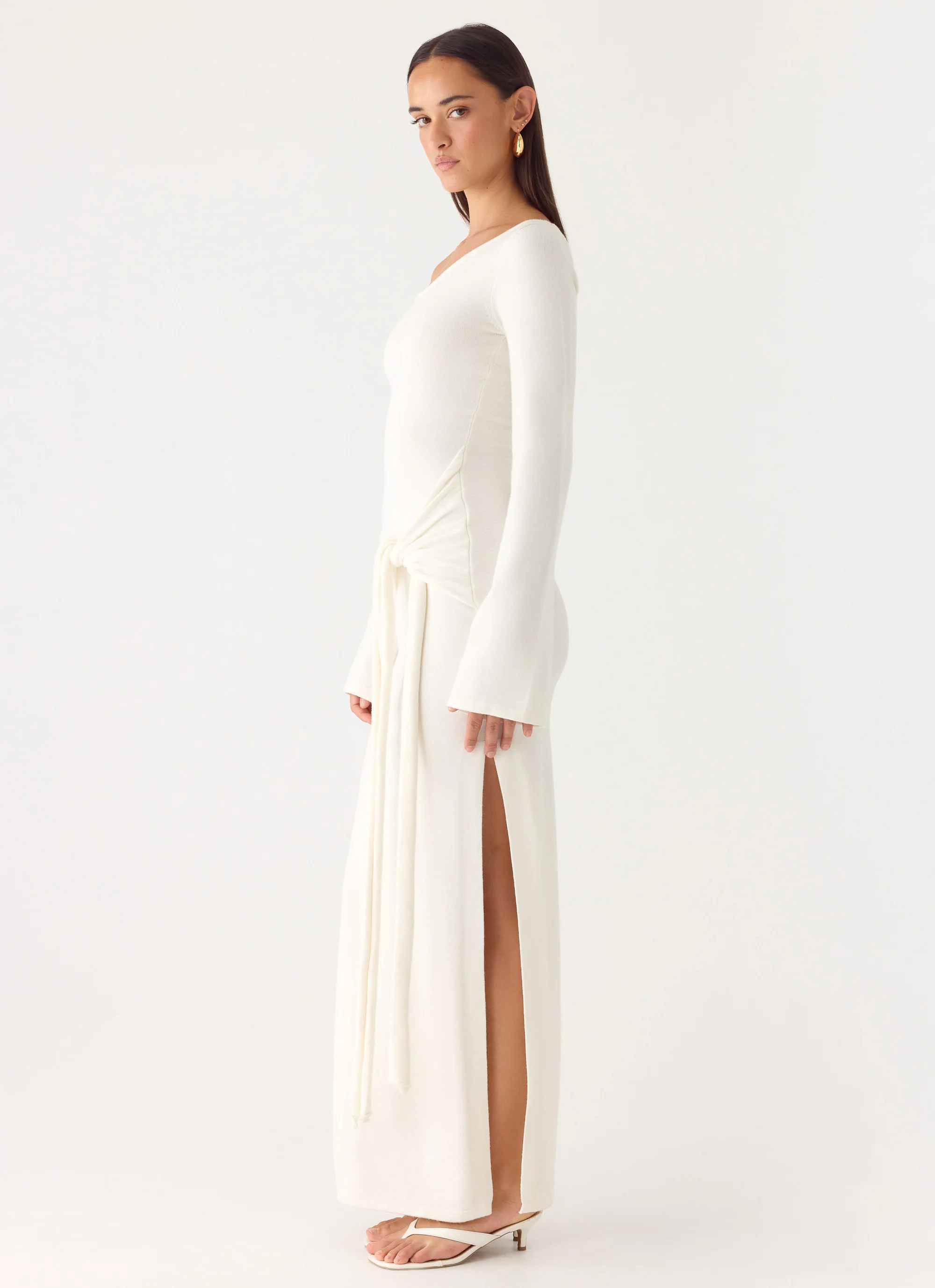 Kova Knit Maxi Dress - White - Image 3