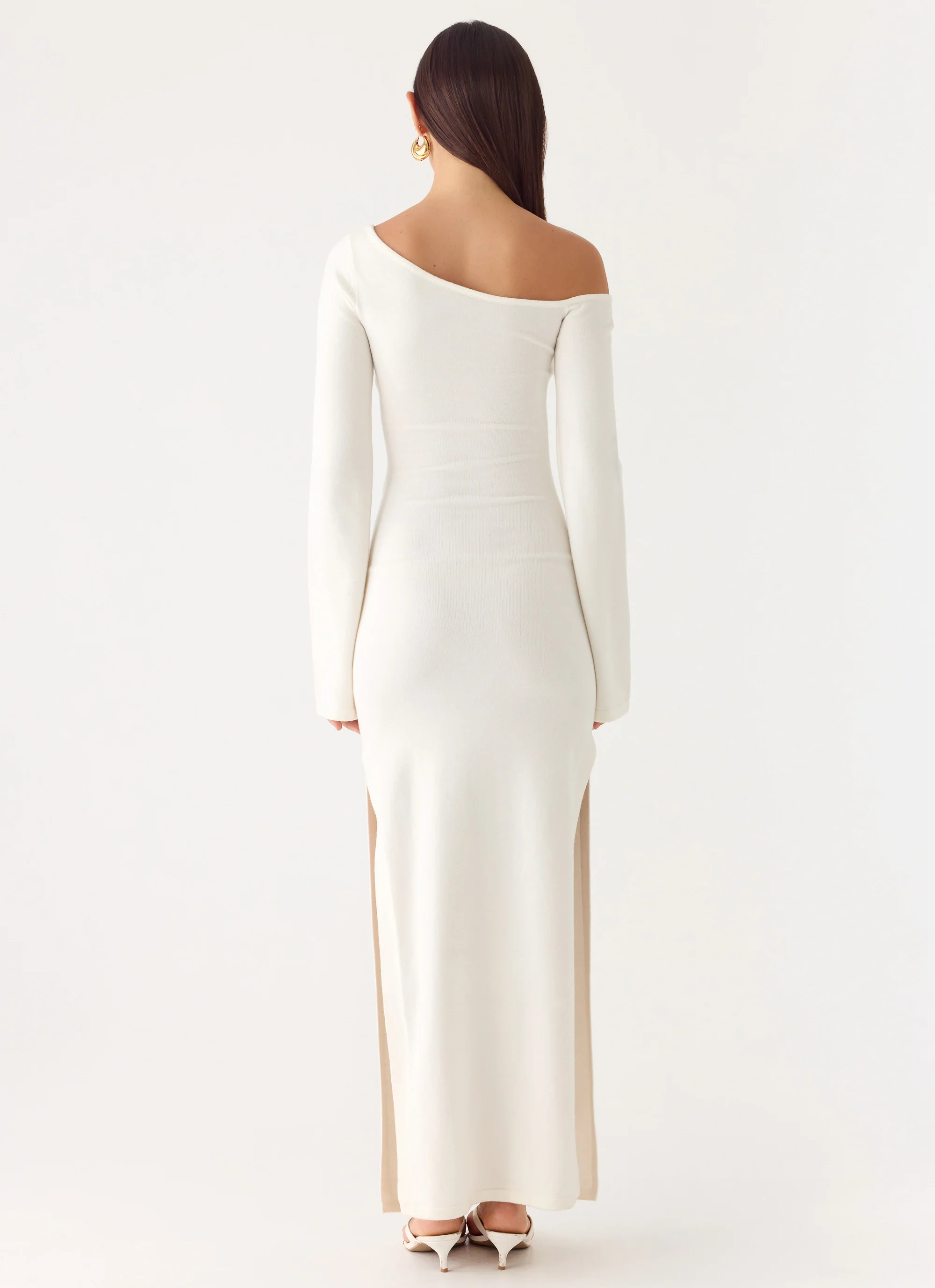 Kova Knit Maxi Dress - White - Image 4