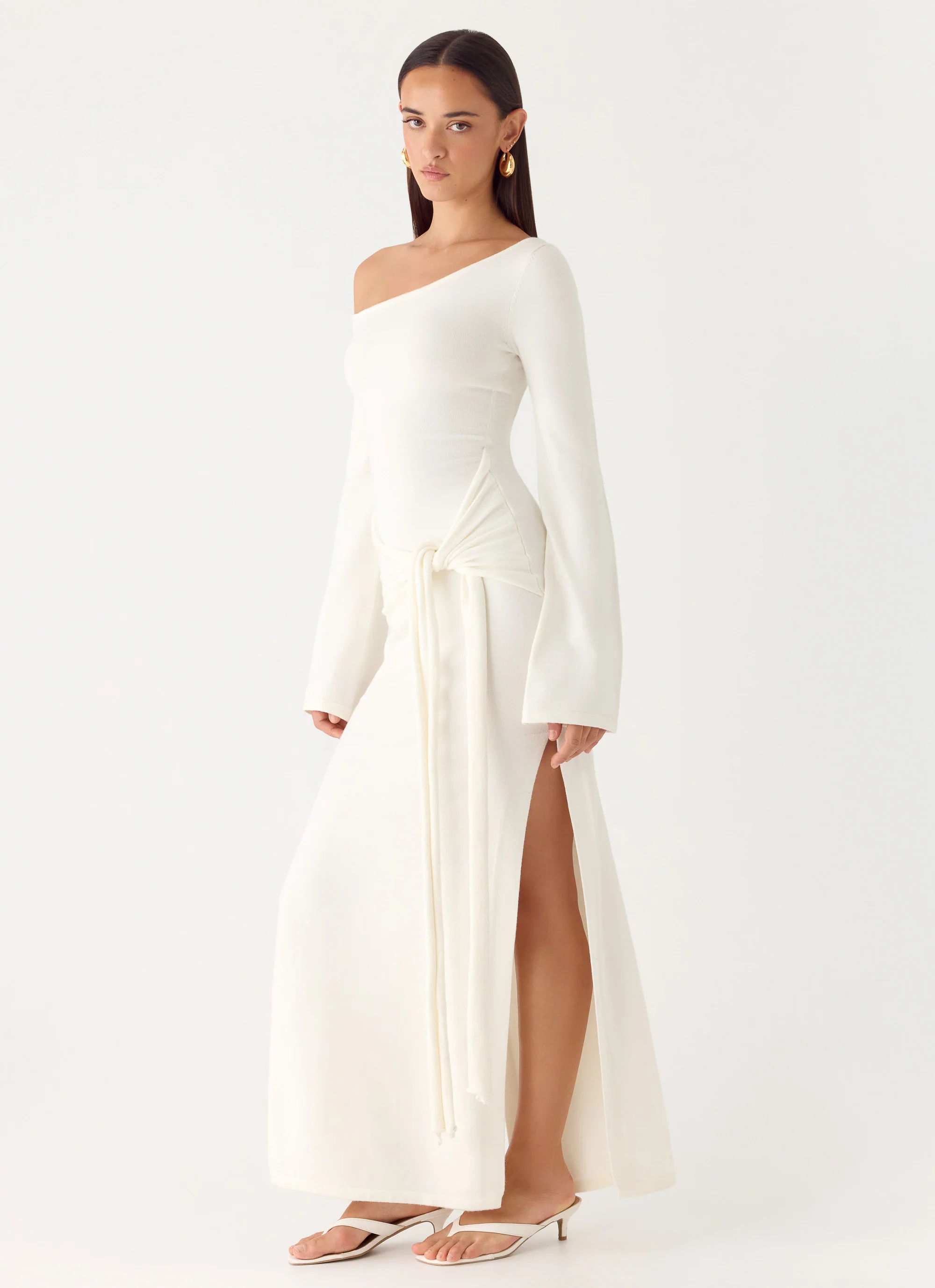 Kova Knit Maxi Dress - White - Image 5