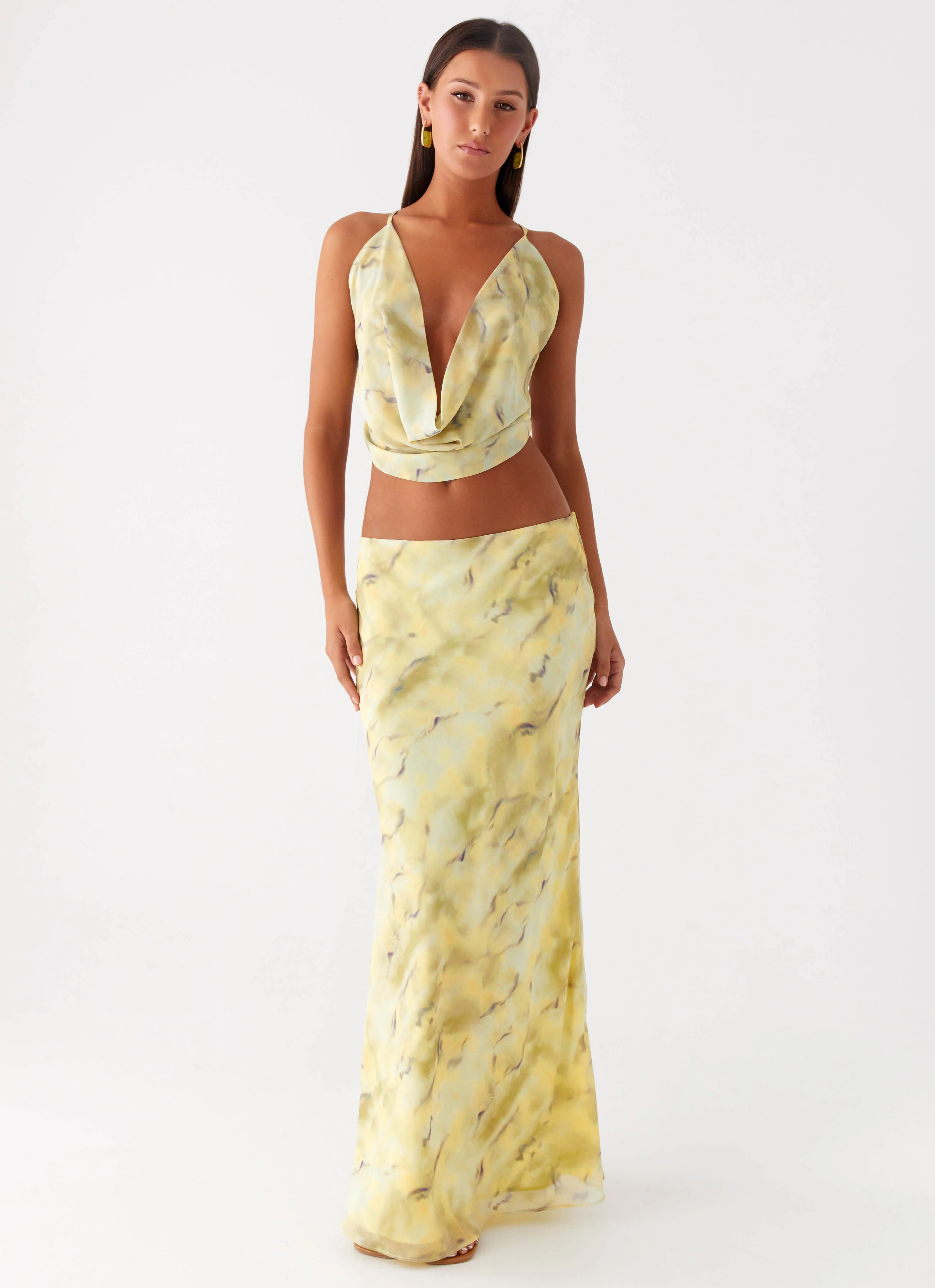 Kylo Cowl Top - Yellow Tie Dye - Image 2
