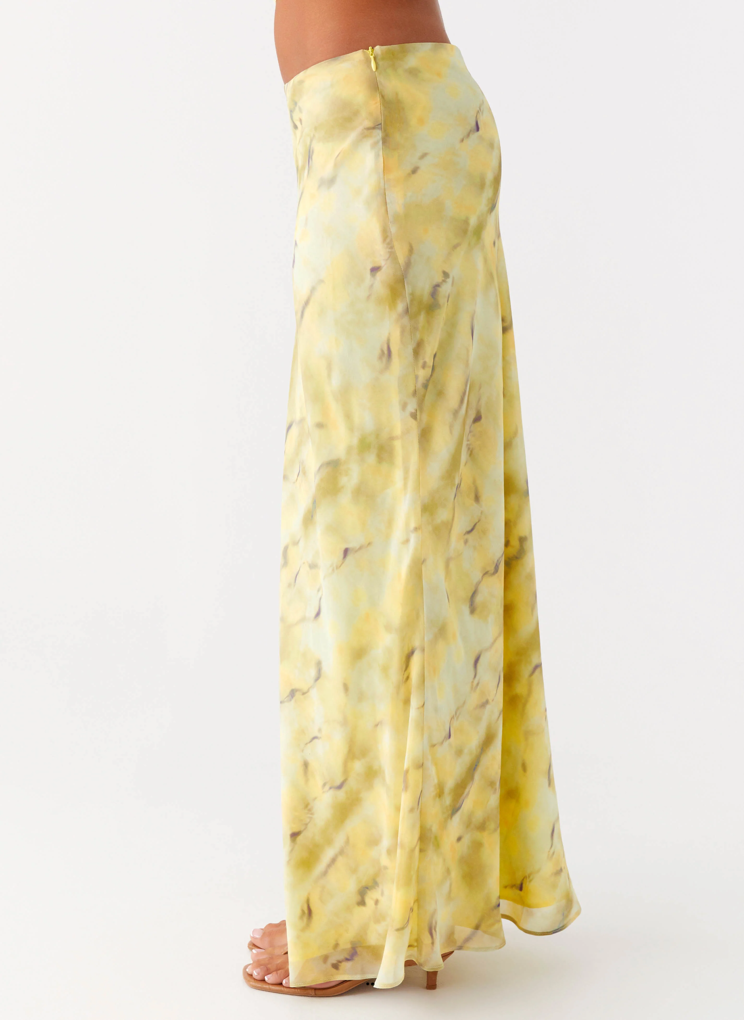 Kylo Low Rise Maxi Skirt - Yellow Tie Dye - Image 3