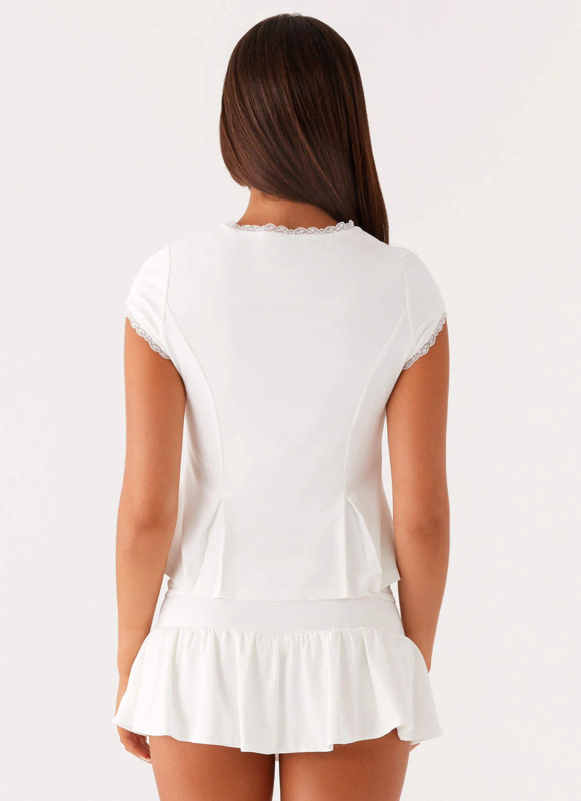 Landon Button Up Top - White - Image 6