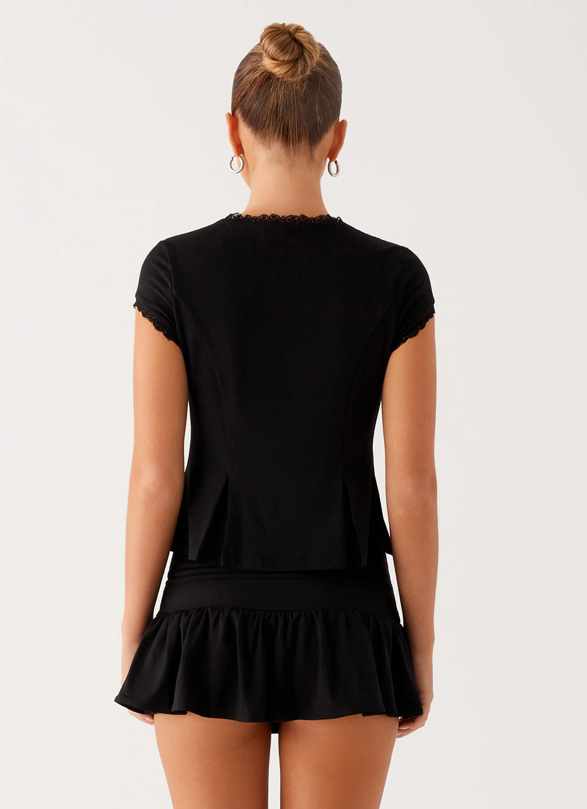 Landon Mini Skort - Black - Image 4