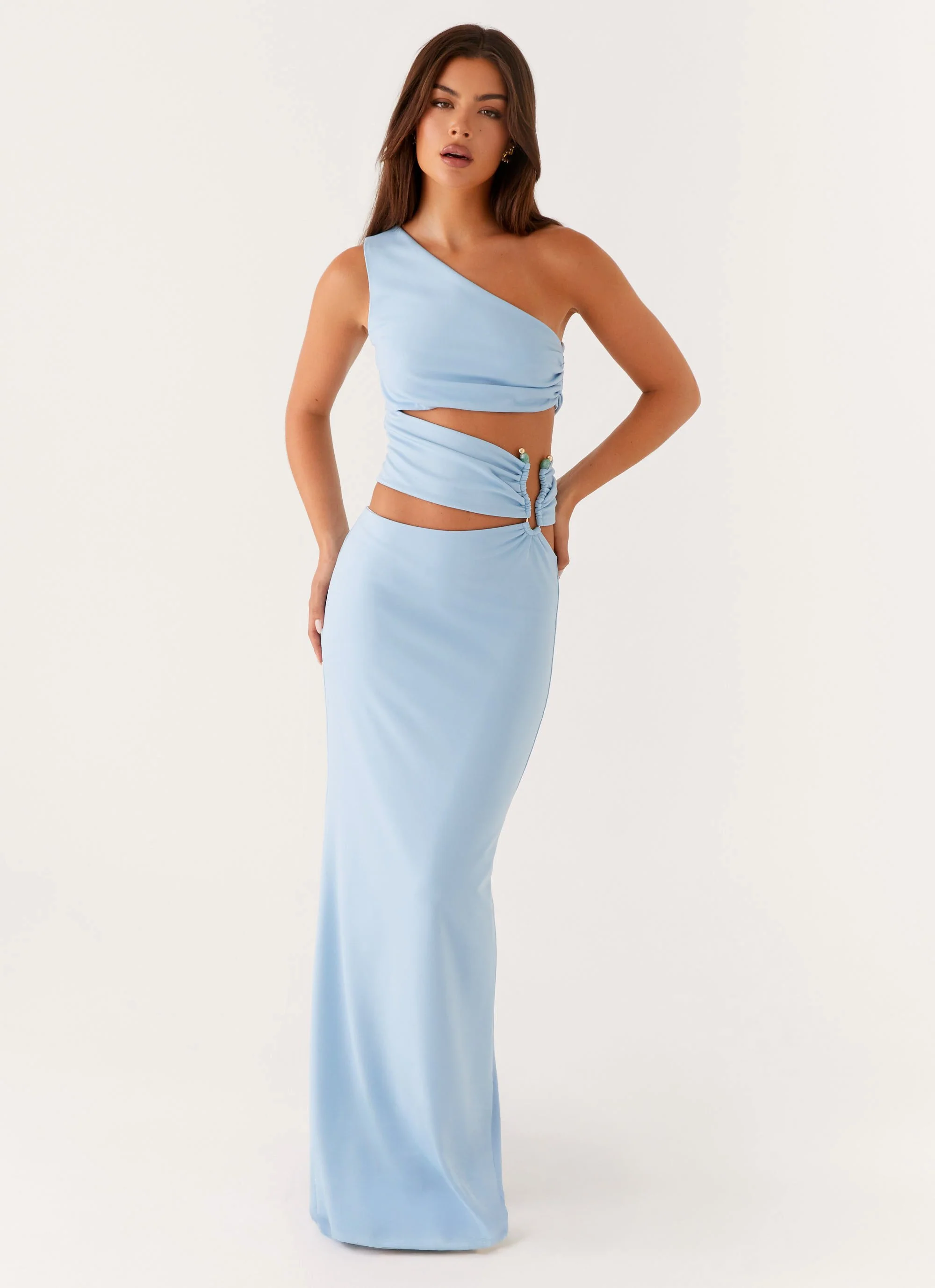 Laylani Cut Out Maxi Dress - Blue - Image 2