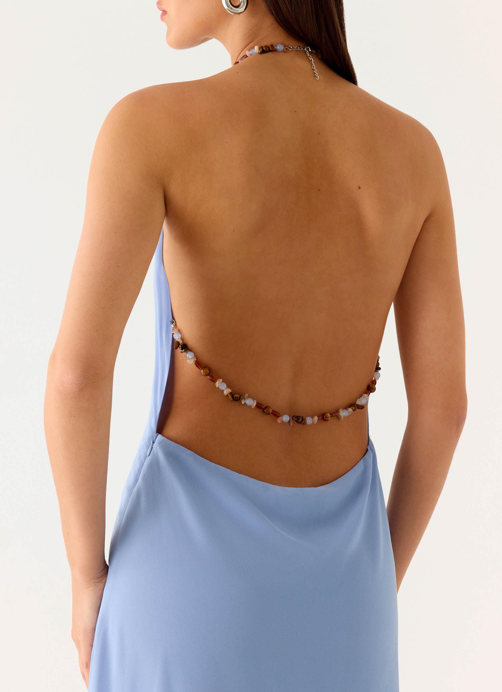 Le Soleil Halter Maxi Dress - Periwinkle - Image 4