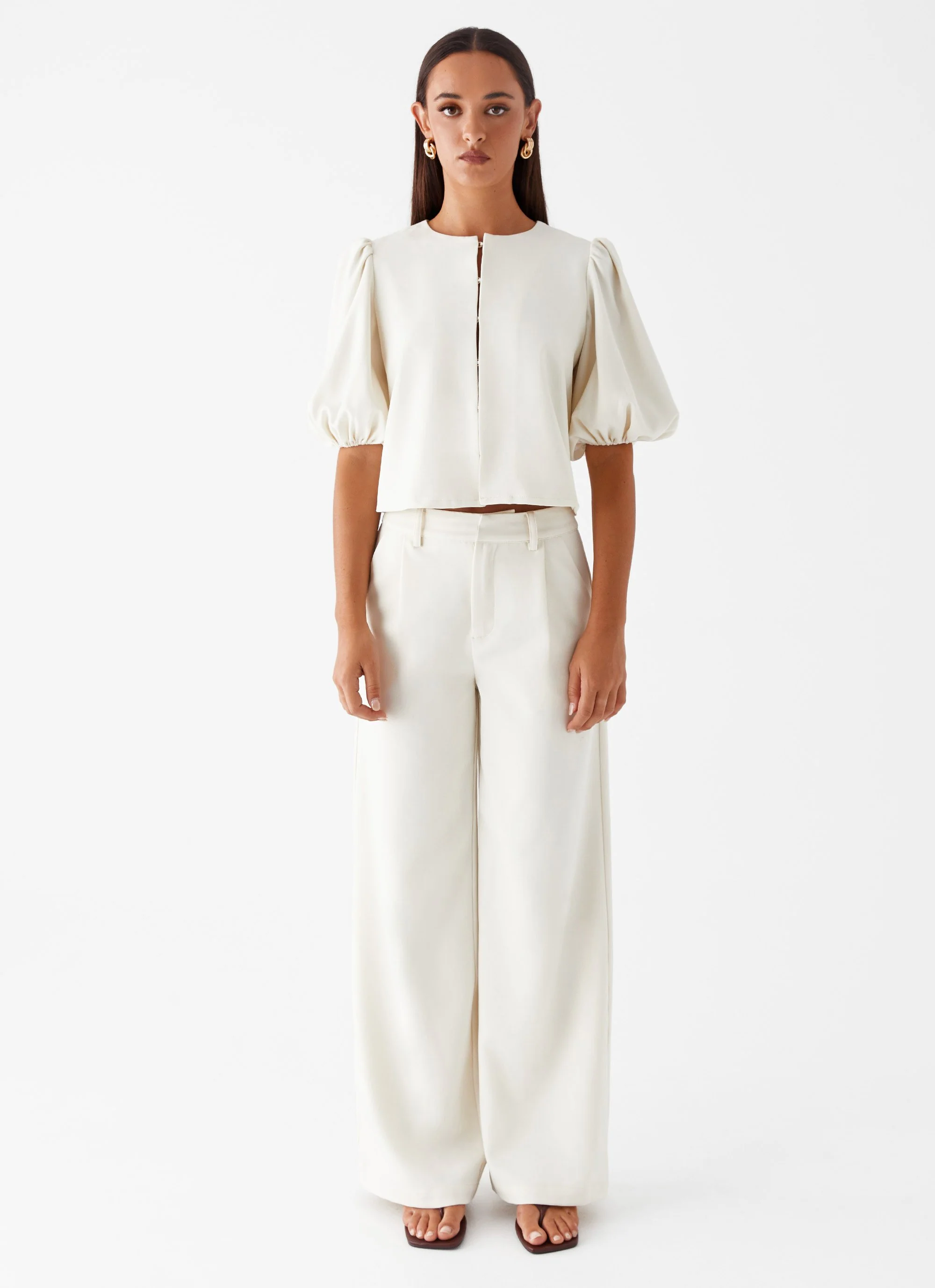 Leila Suiting Pants - Ivory - Image 3