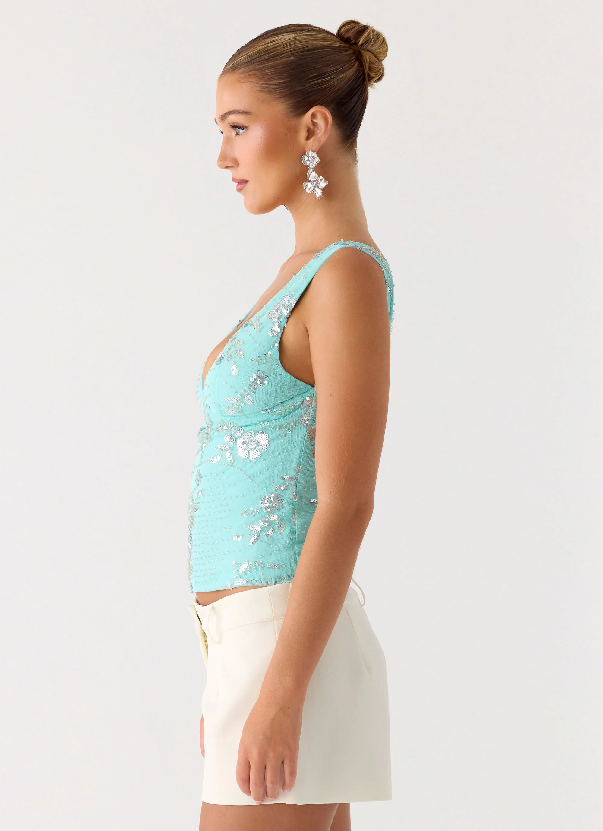 Leone Top - Aqua - Image 2