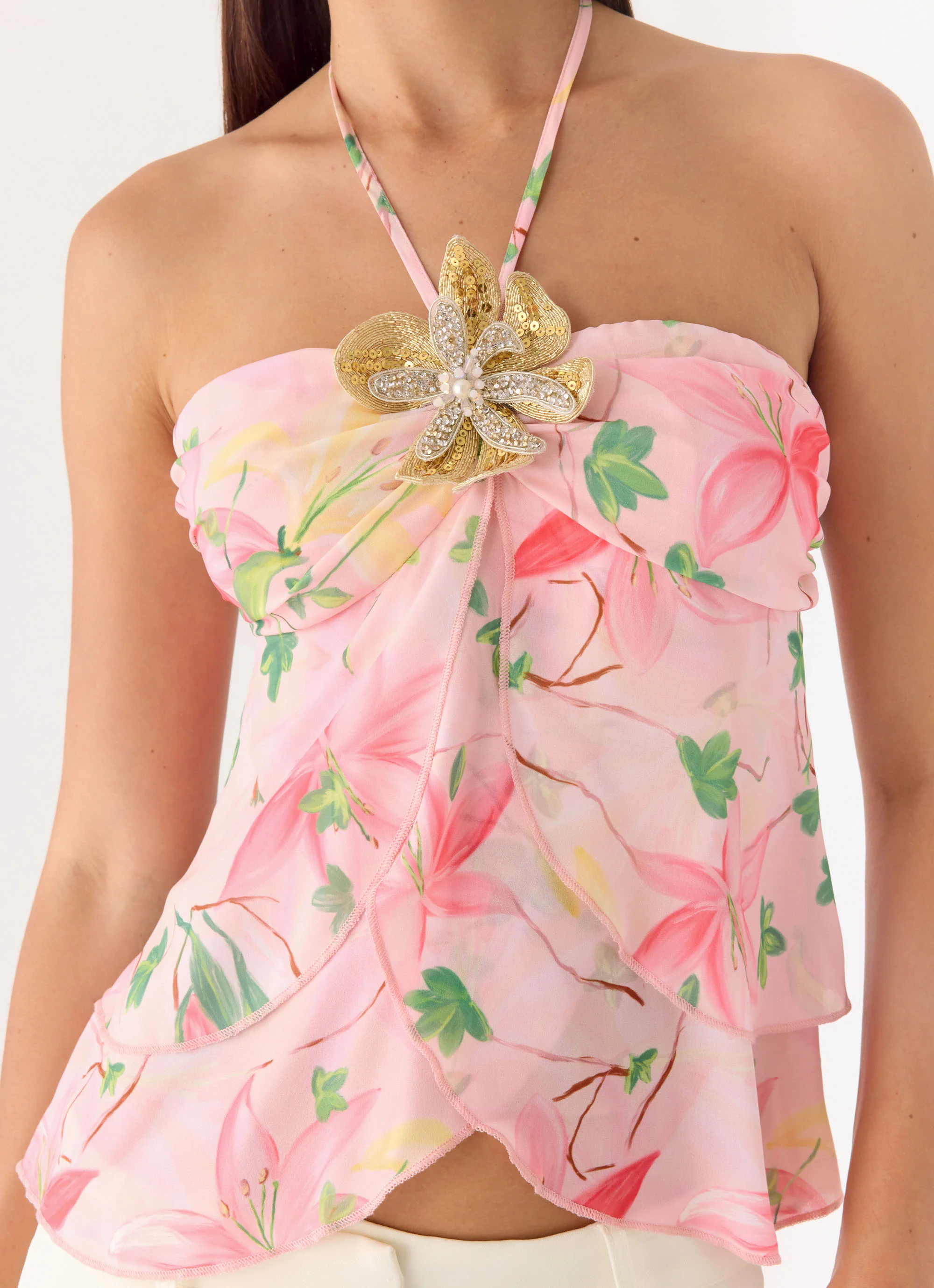 Leslie Halter Top - Blooming Spring - Image 4