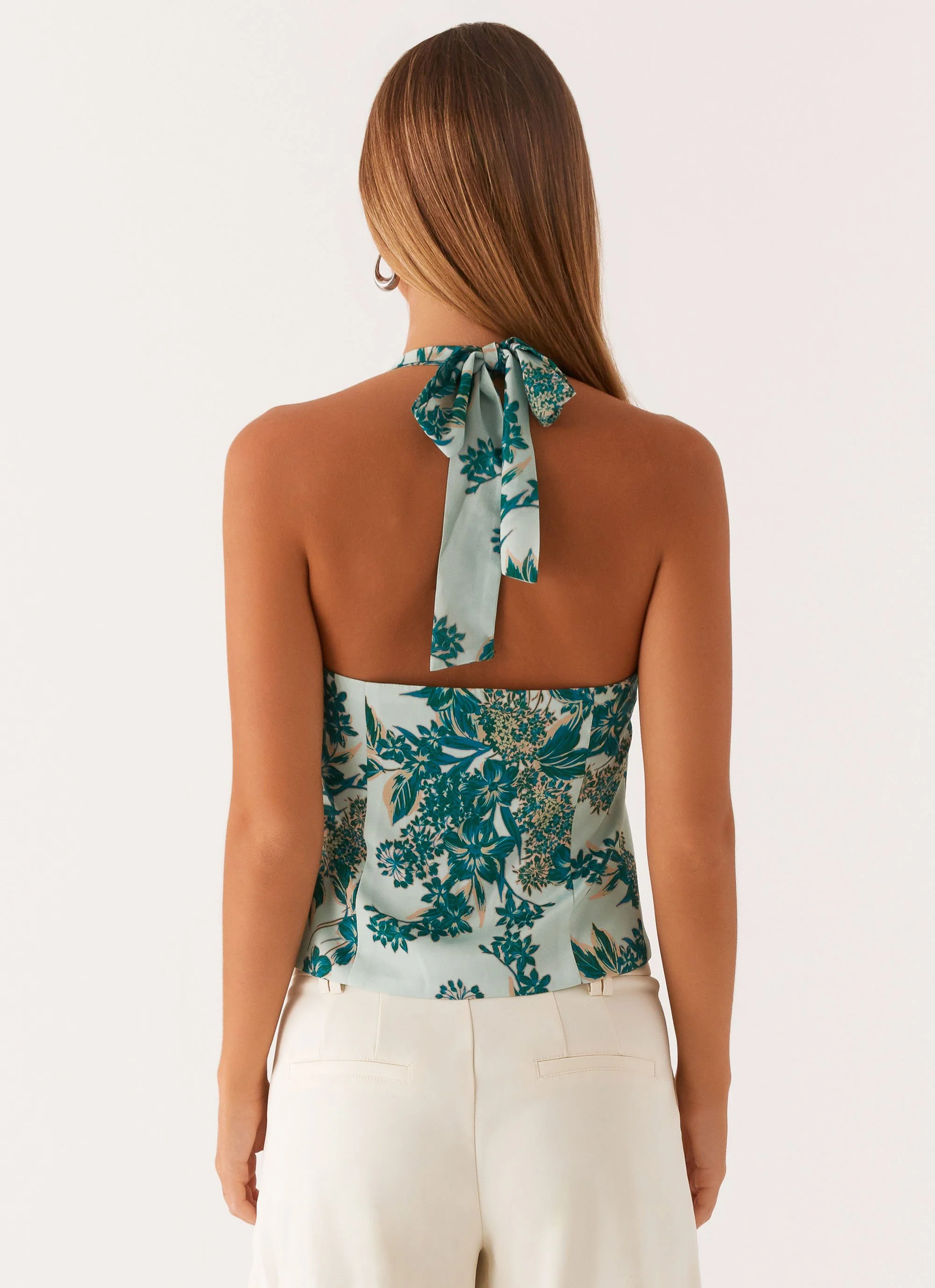 Lets Pretend Halterneck Top - Cloud Nine Floral - Image 4