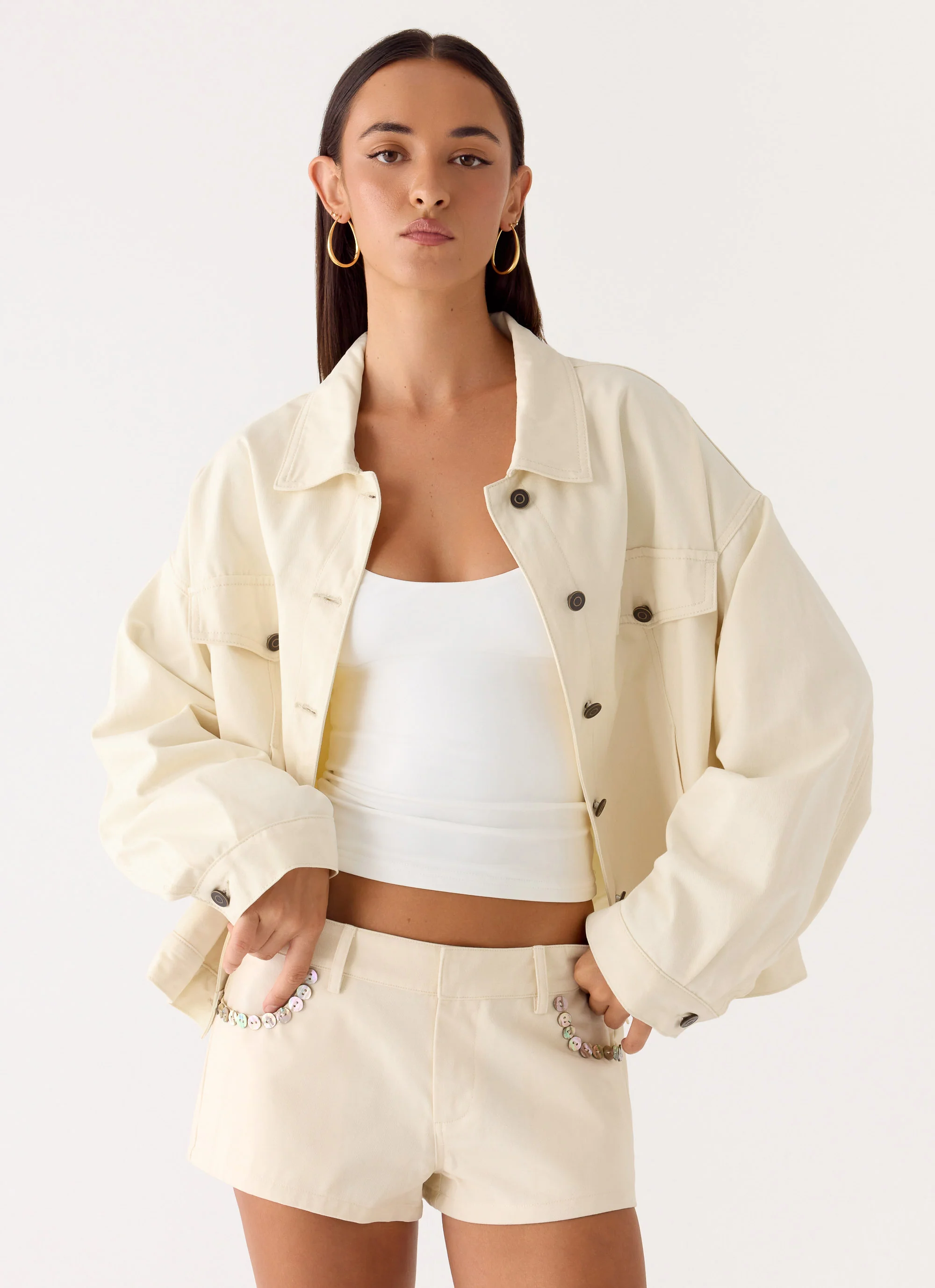 Lewis Drill Jacket - Ivory