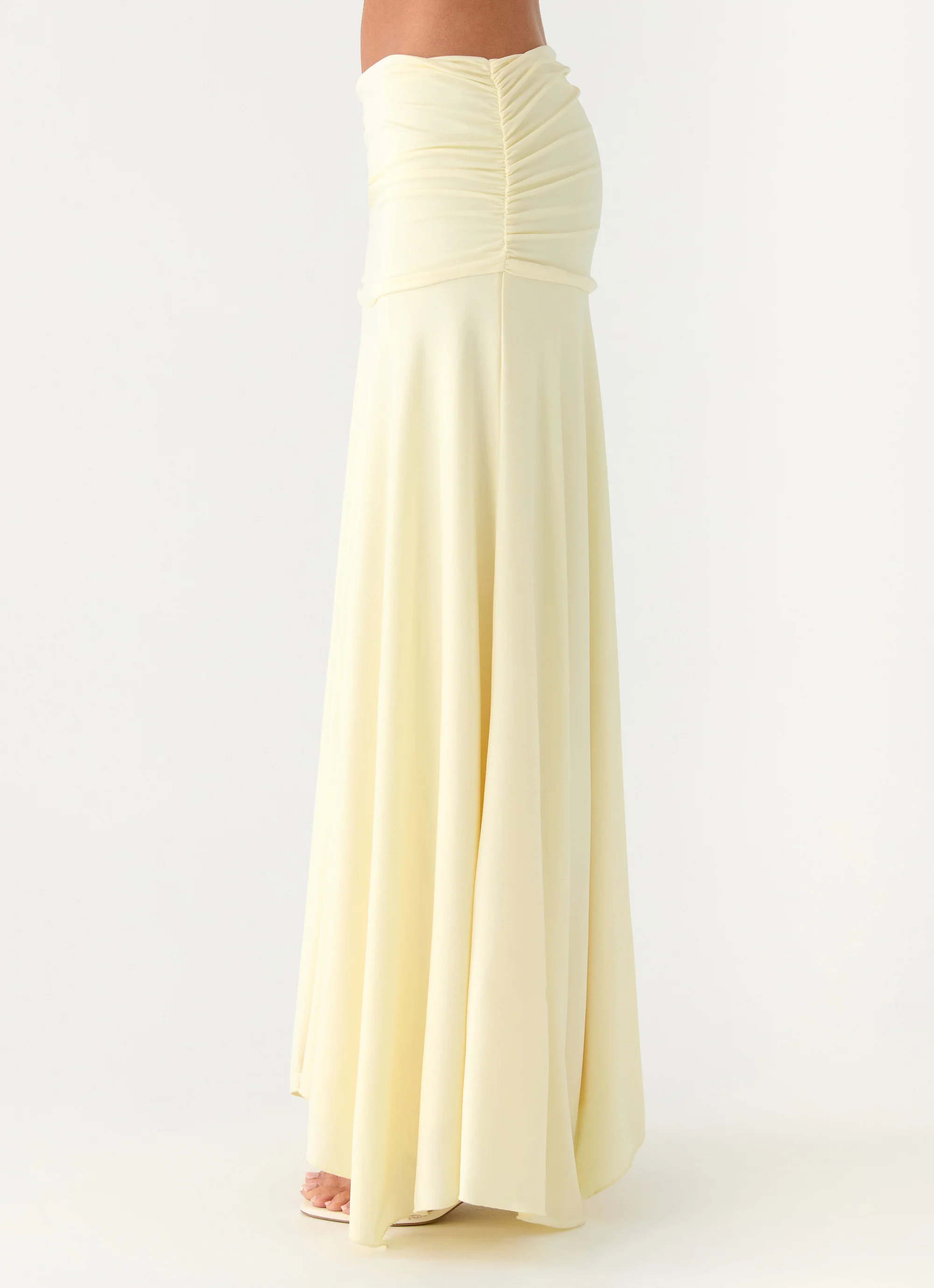 Liana Ruched Maxi Skirt - Yellow - Image 4