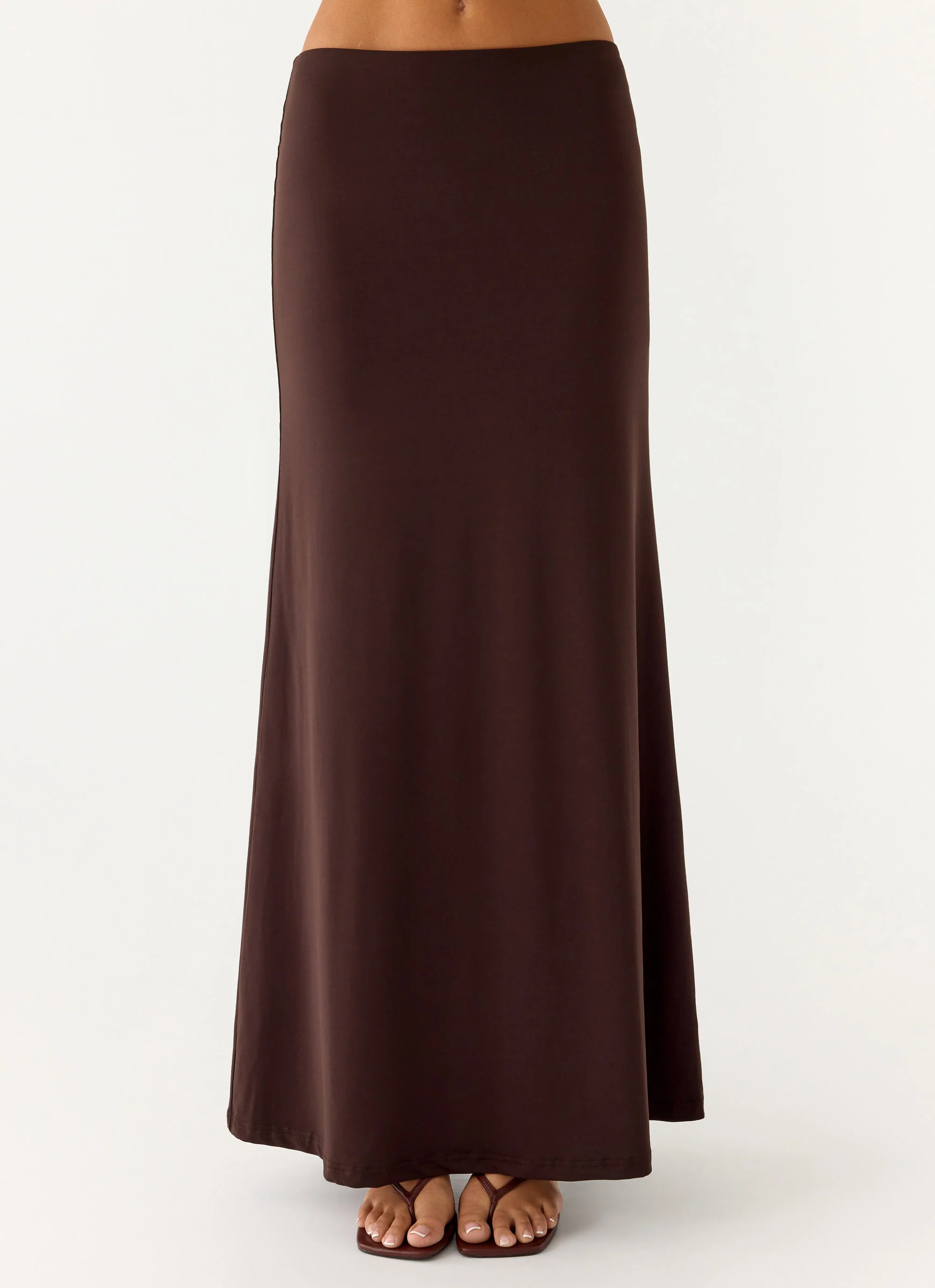Like A Flower Maxi Skirt - Chocolate - Image 4