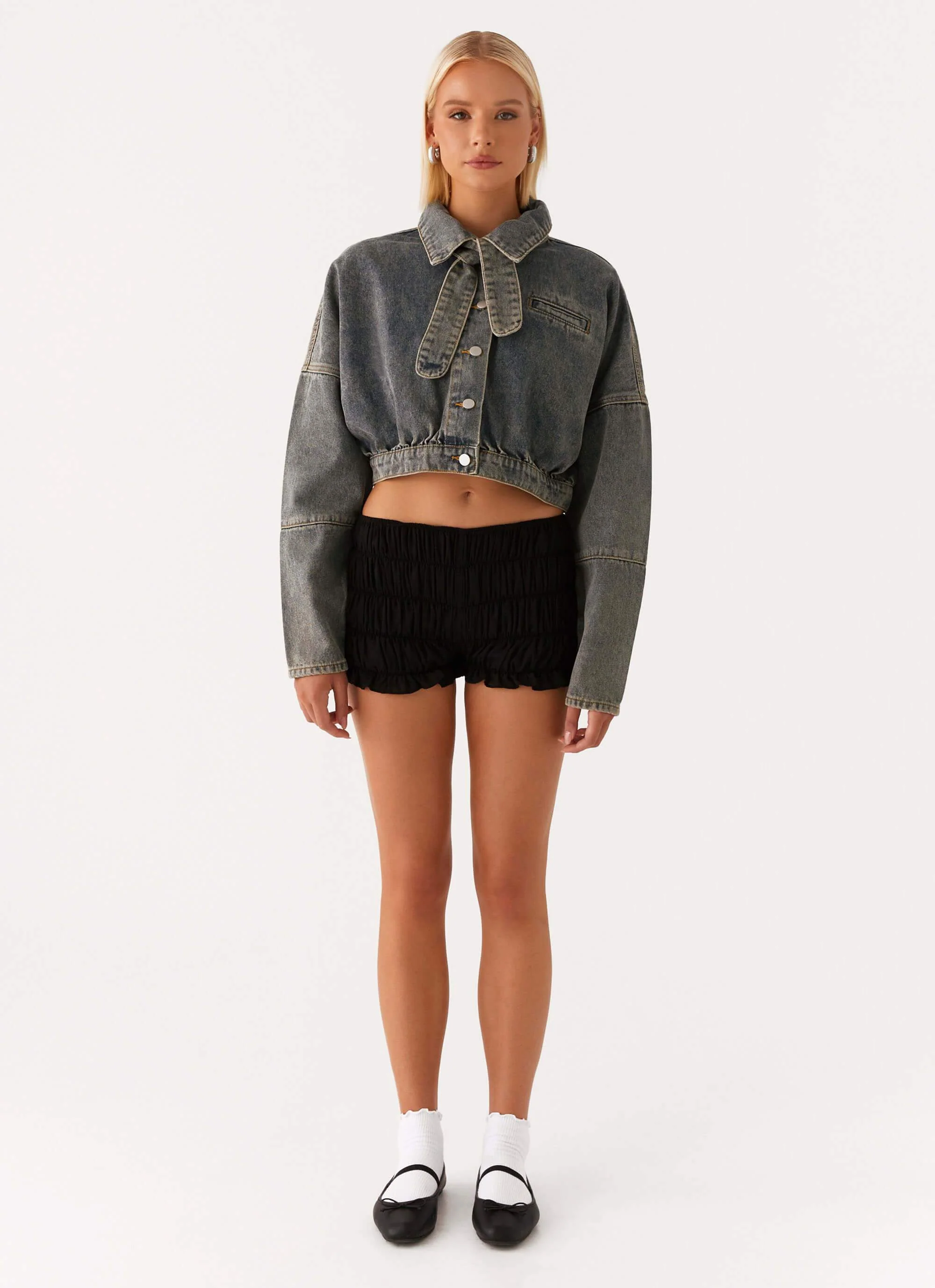 Lilith Boxy Denim Jacket - Vintage Wash - Image 2