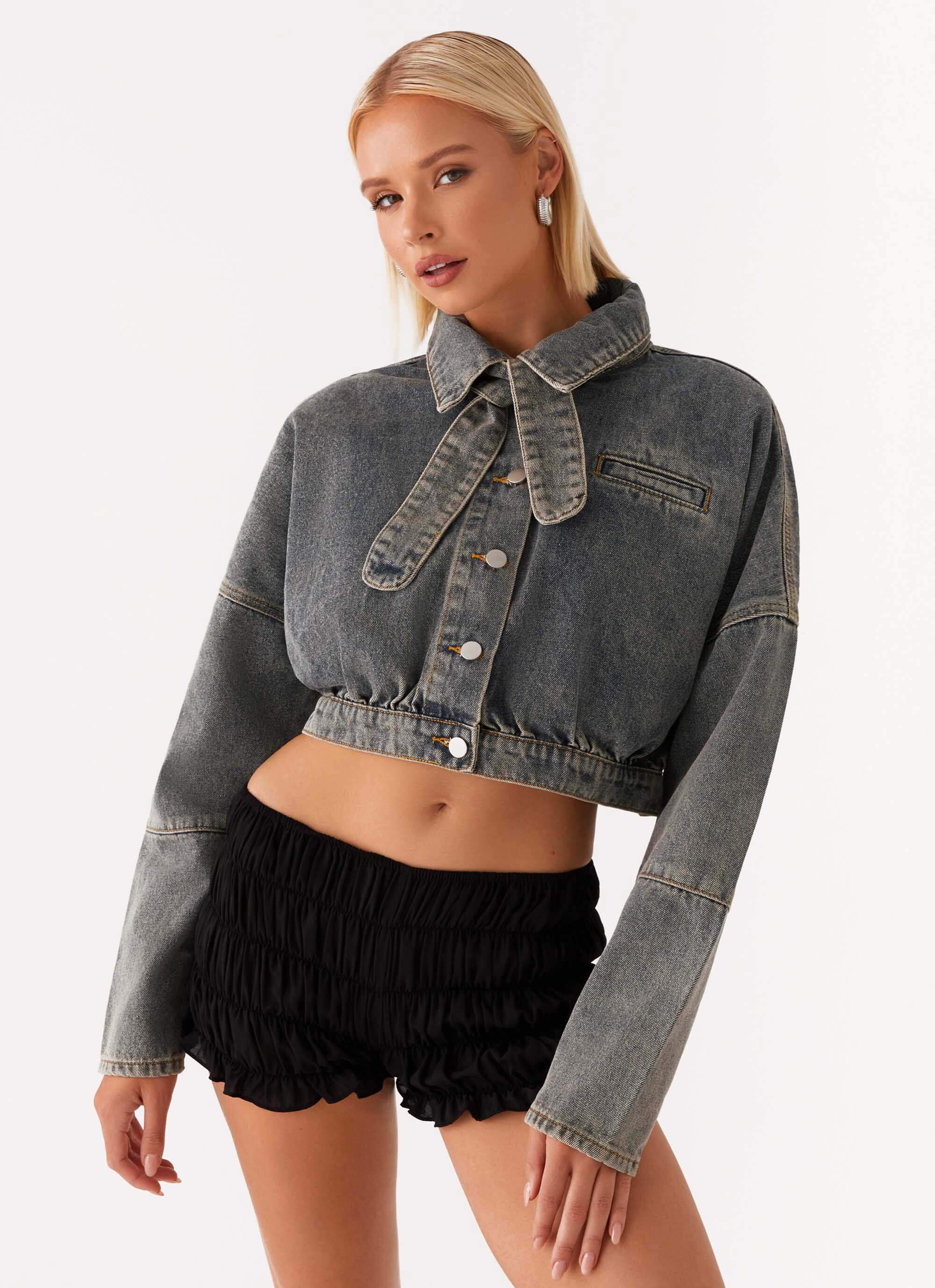 Lilith Boxy Denim Jacket - Vintage Wash - Image 6