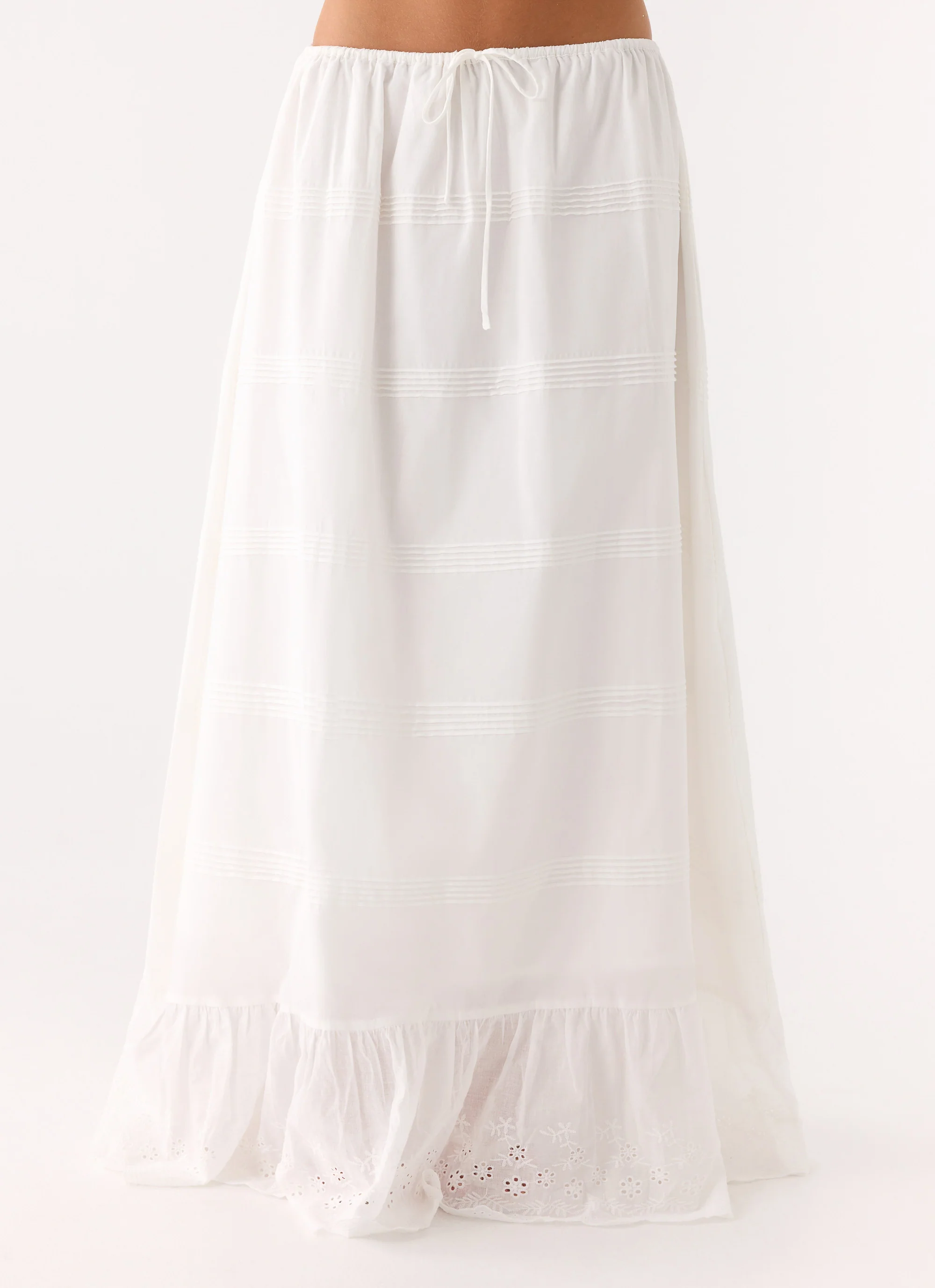 Lior Cotton Maxi Skirt - White - Image 2