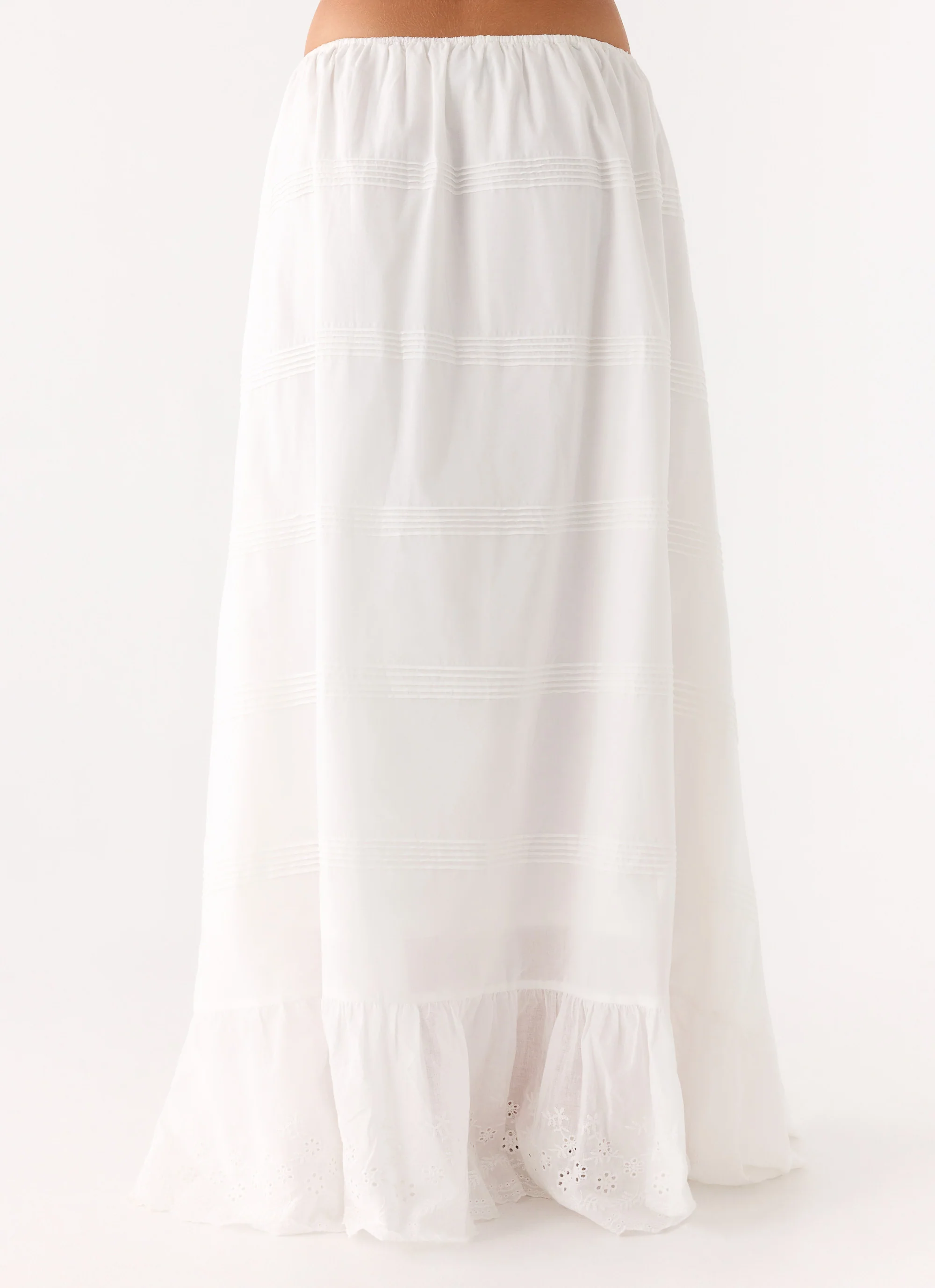 Lior Cotton Maxi Skirt - White - Image 4