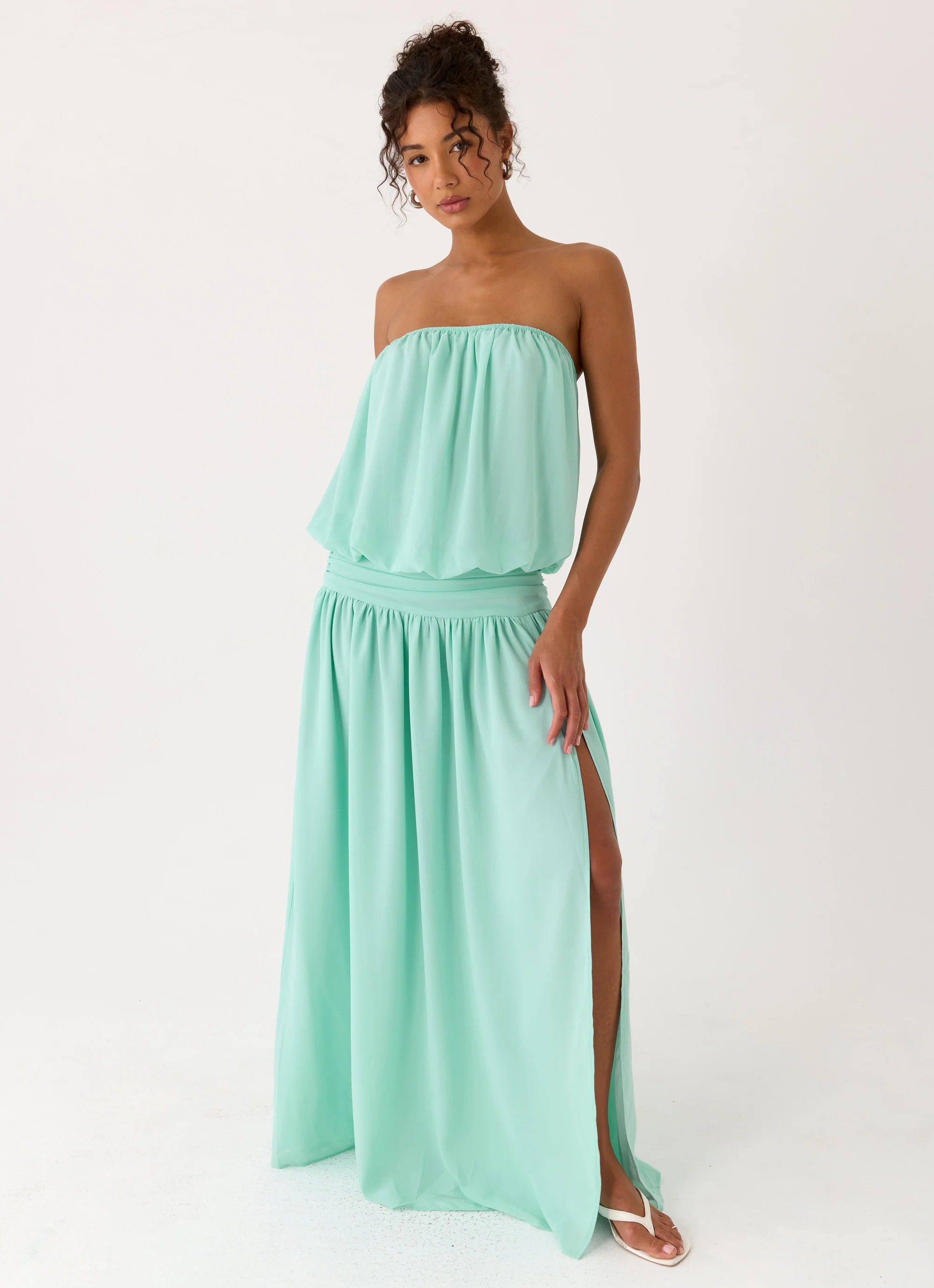 Lioras Strapless Maxi Dress - Aqua - Image 6
