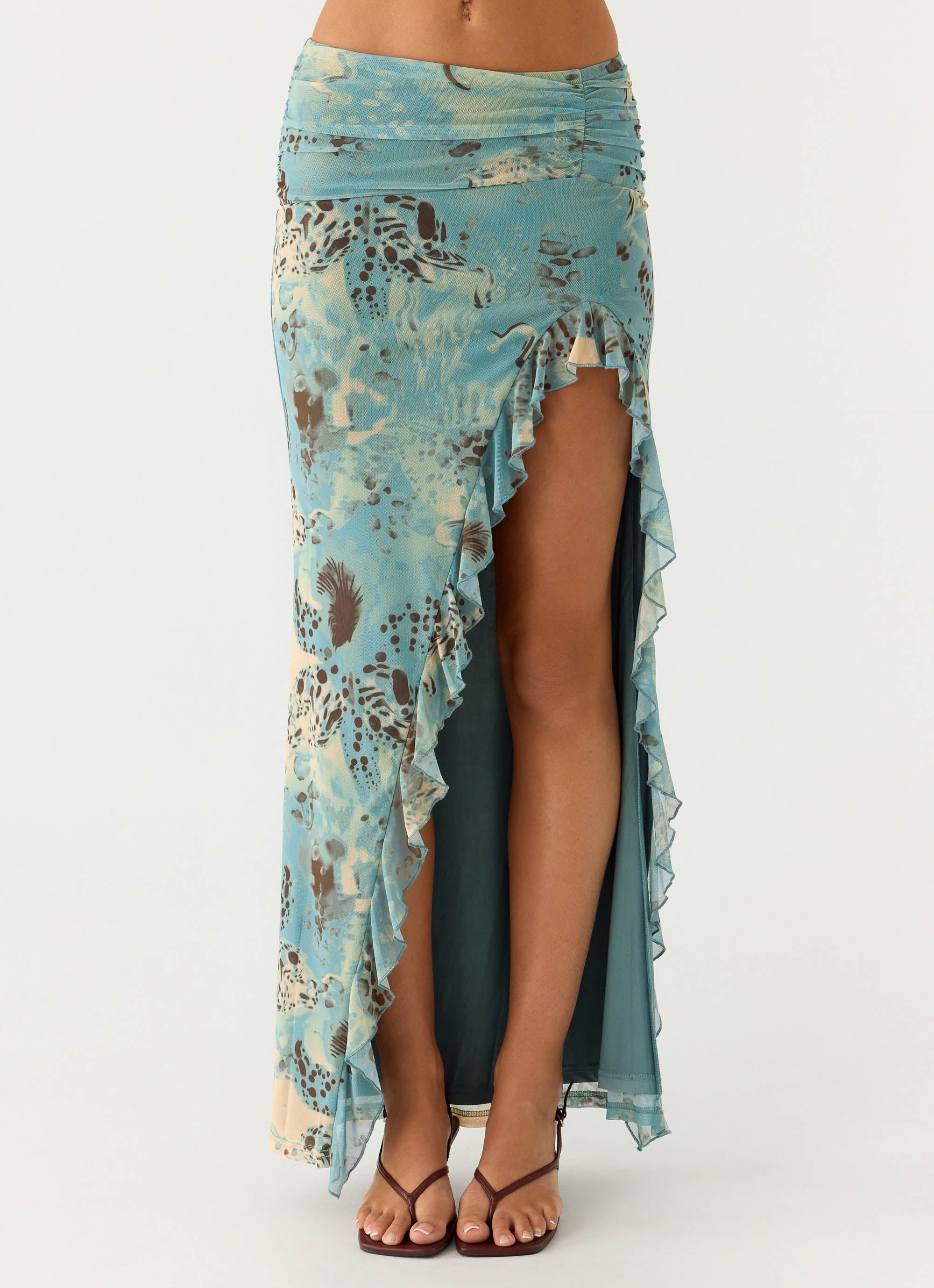 Lloyd Maxi Skirt - Aqua Blur - Image 2
