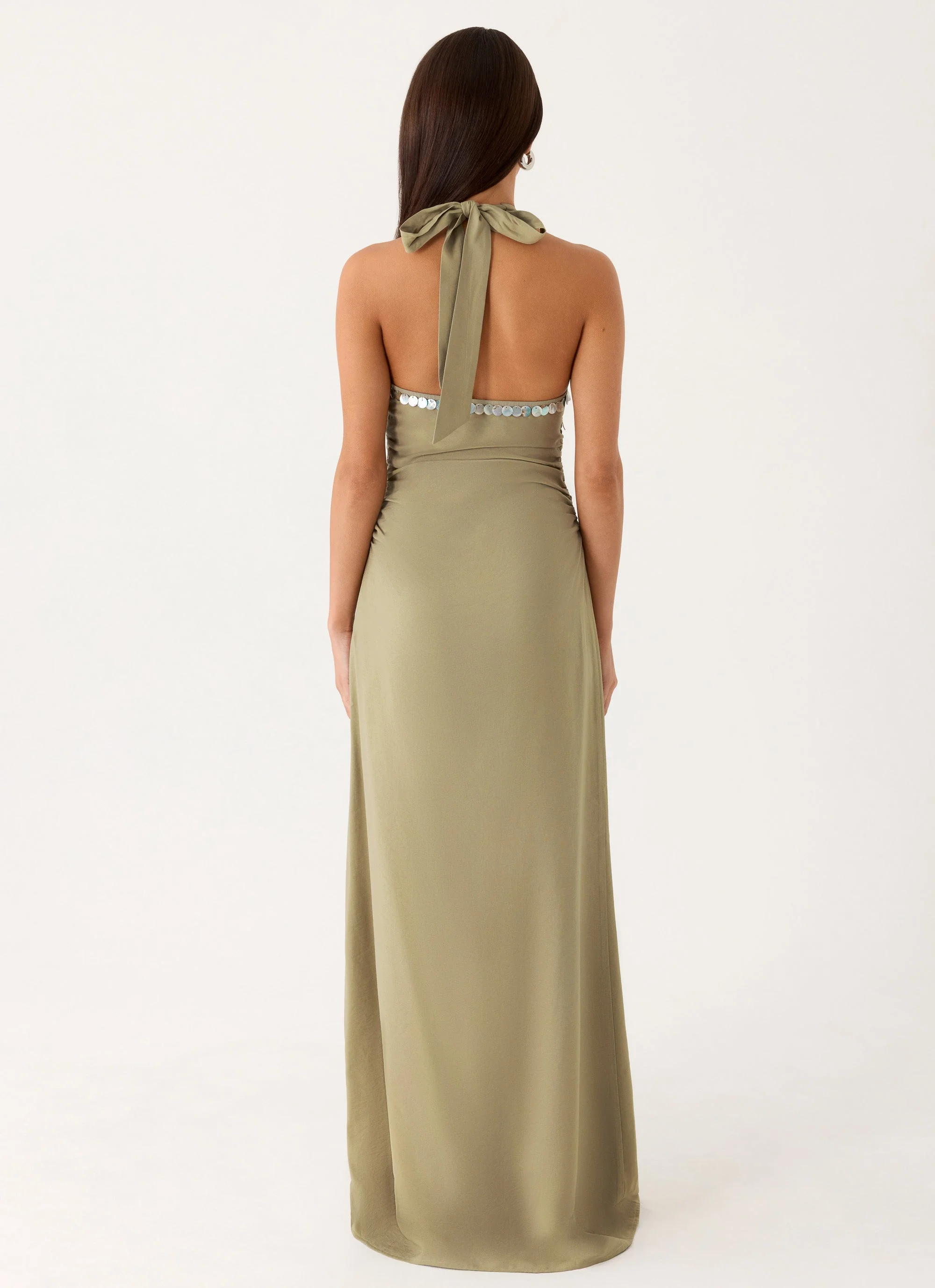 Lorela Maxi Dress - Pale Olive - Image 4
