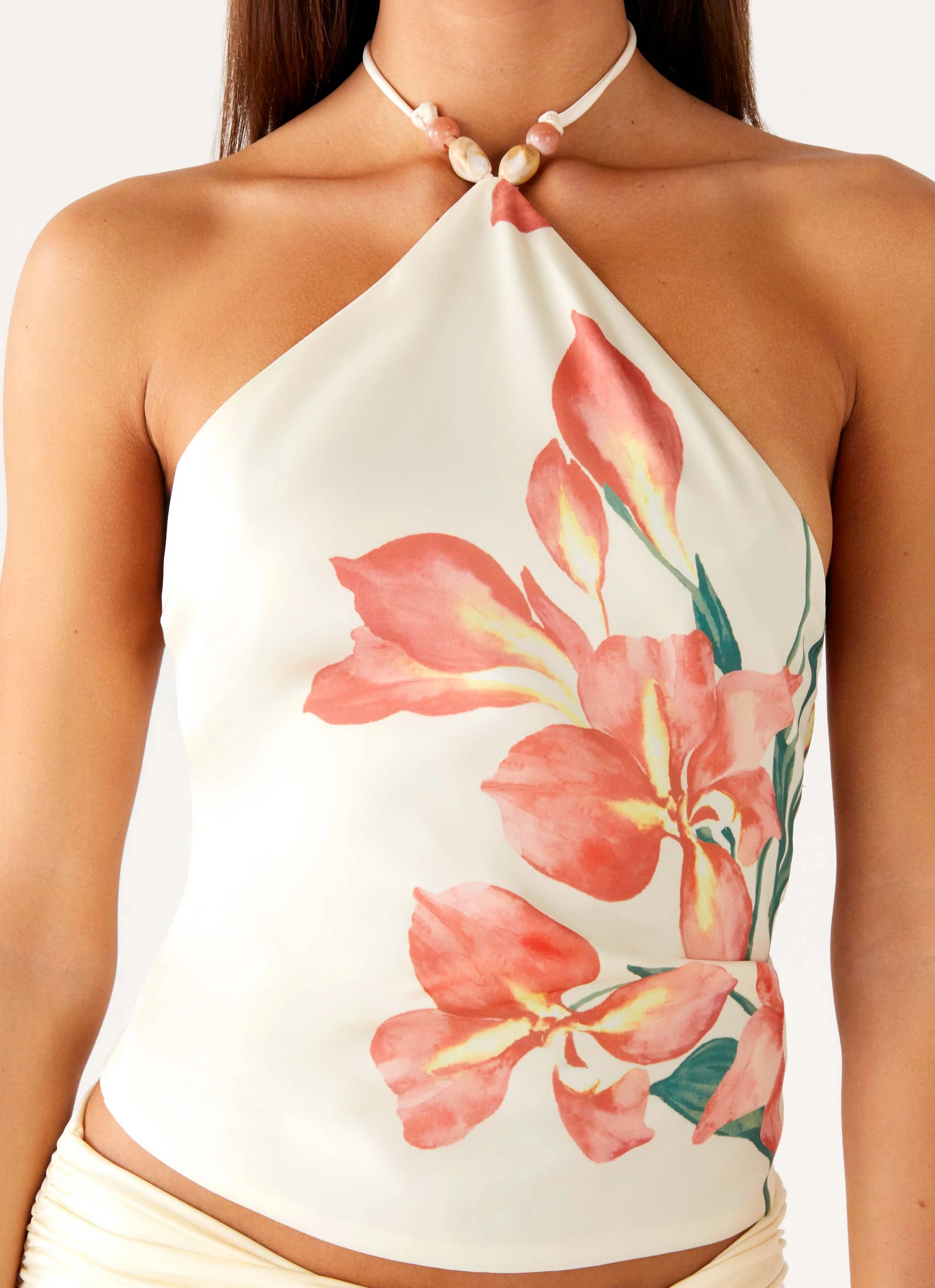 Loreta Beaded Tie Back Top - Siena Floral - Image 6