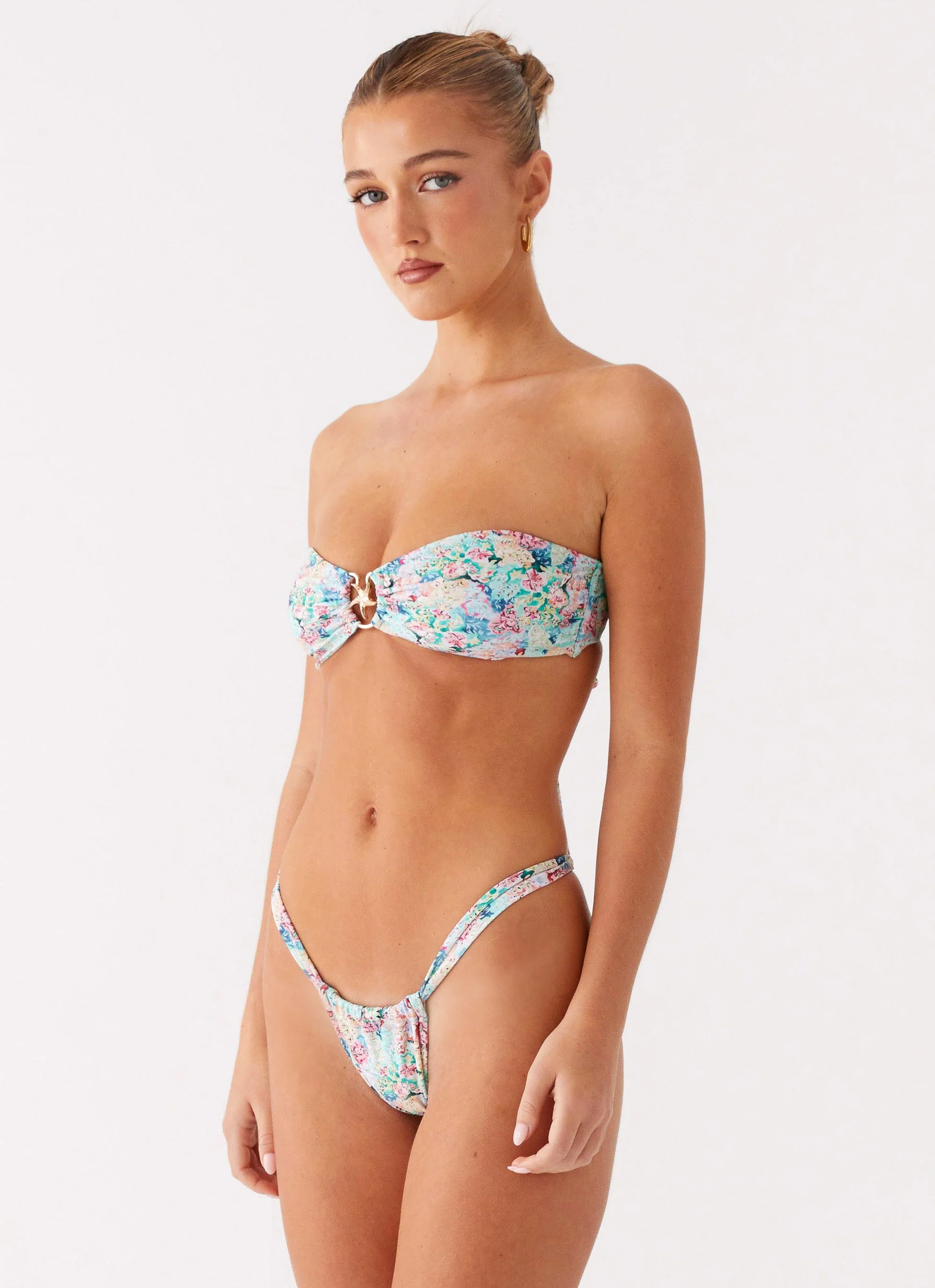 Lory Strapless Bikini Top - Santorini Floral - Image 5